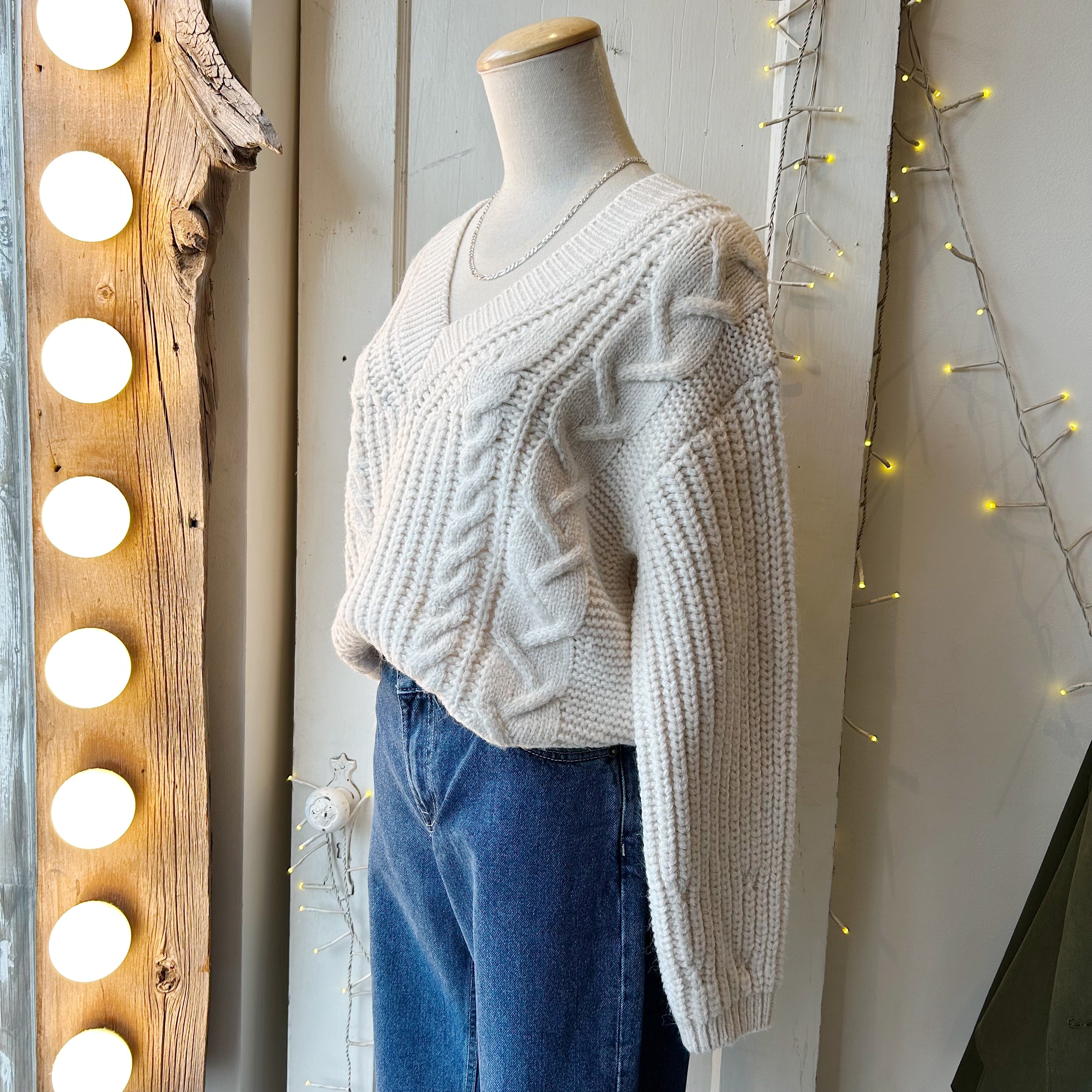 Gentle Fawn // Octavia V-Neck Sweater Cream