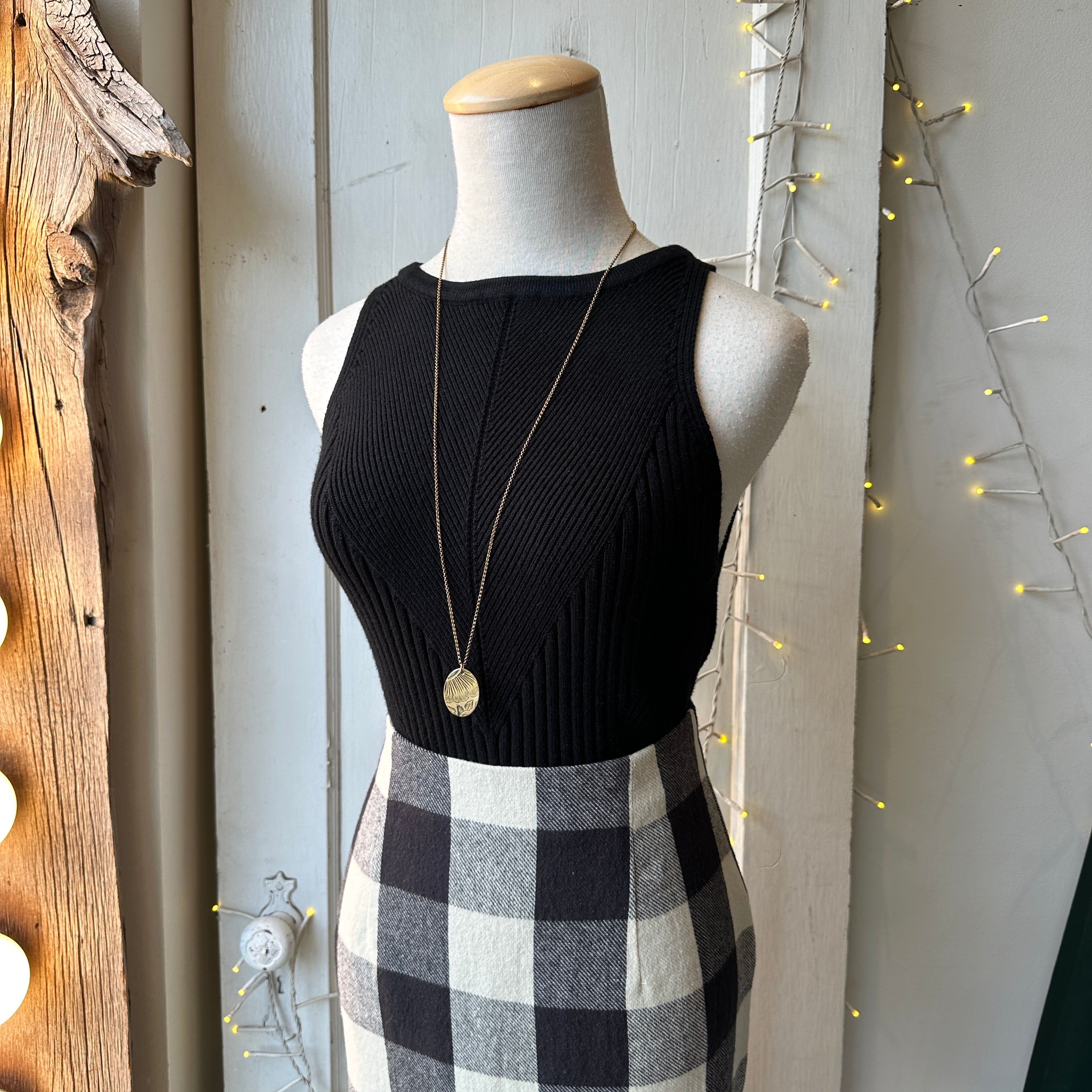 Melissa Nepton // Aidan Knit Sleeveless Top Black