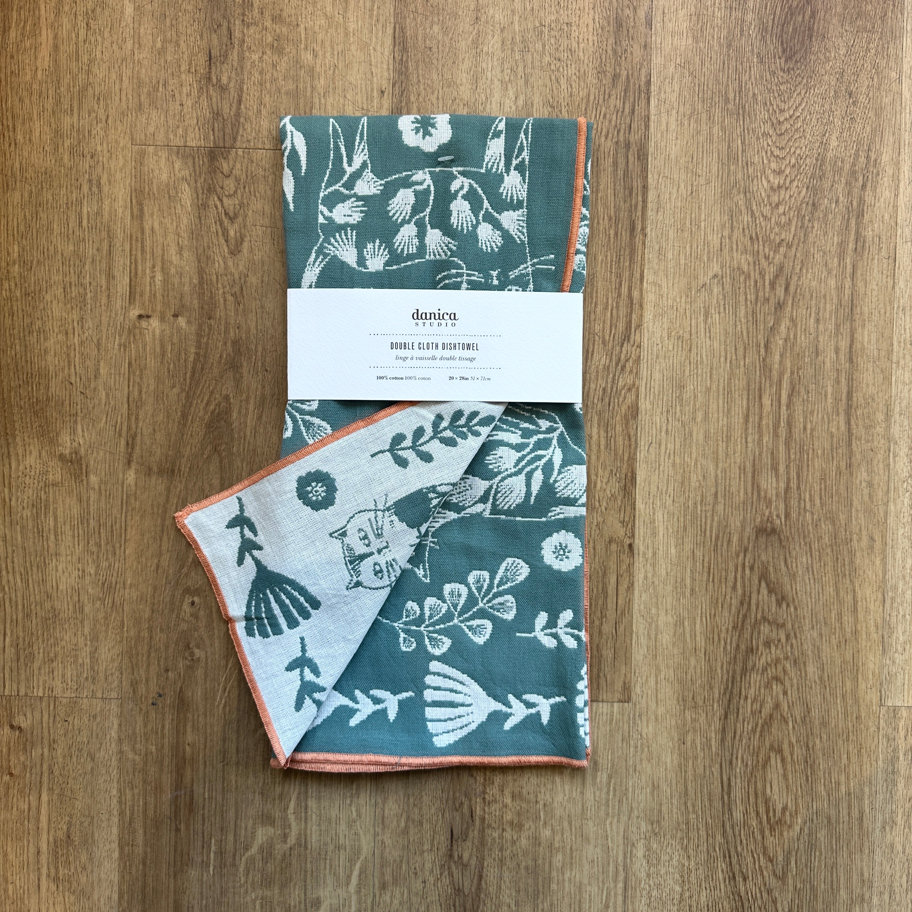 Danica // Double Cloth Dishtowel Catbloom