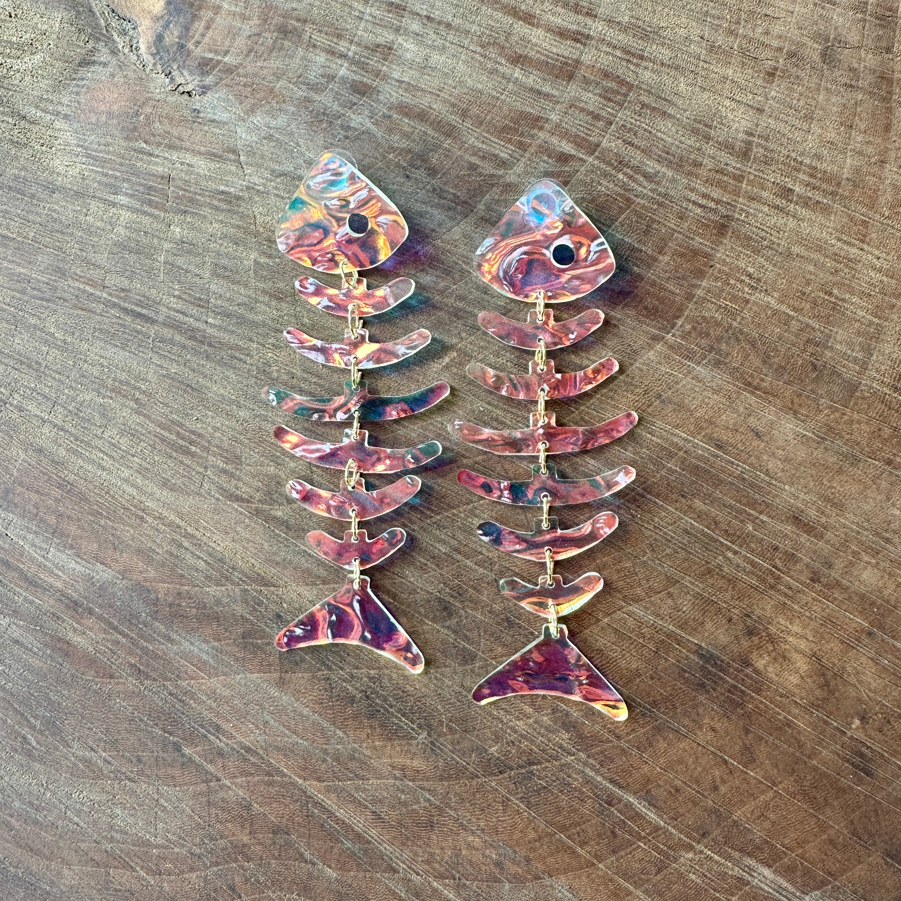 dconstruct // Iridescent Fishbone Earrings