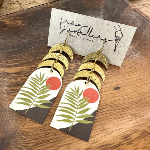 Frug // Brass Fern Earrings