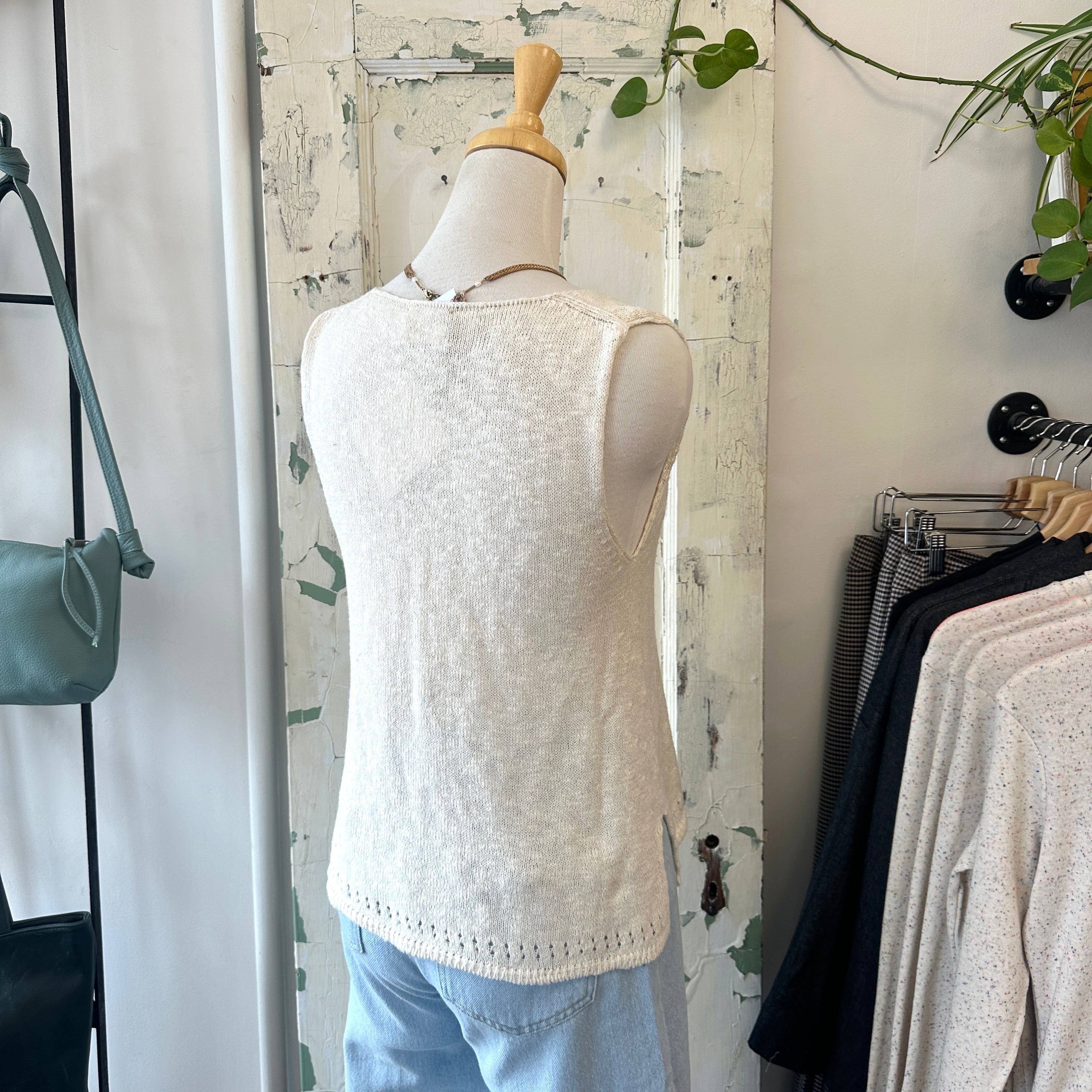 Mus and BomBon // Ecru Tank Cotton Linen