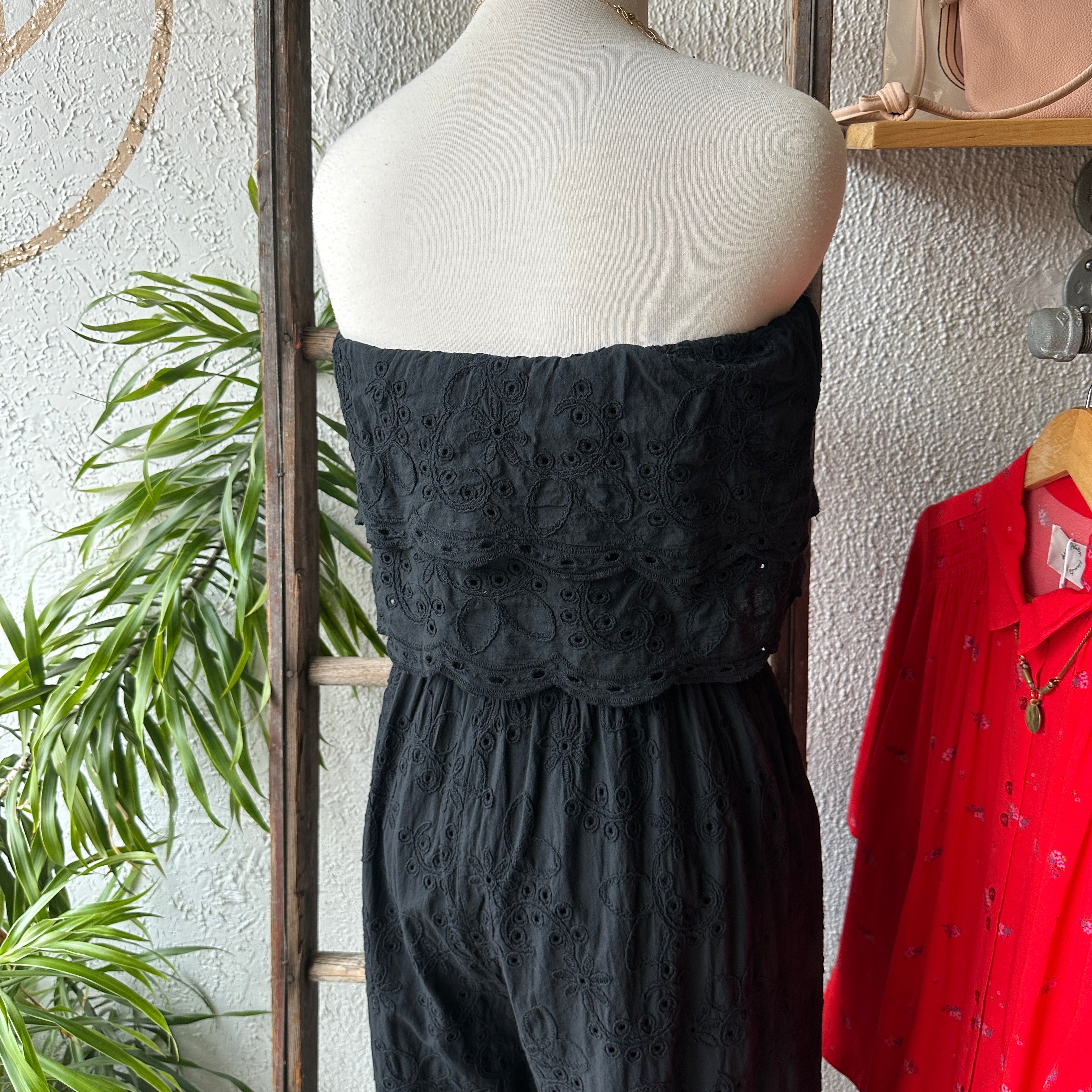 Astrid // Black Eyelet Jumpsuit