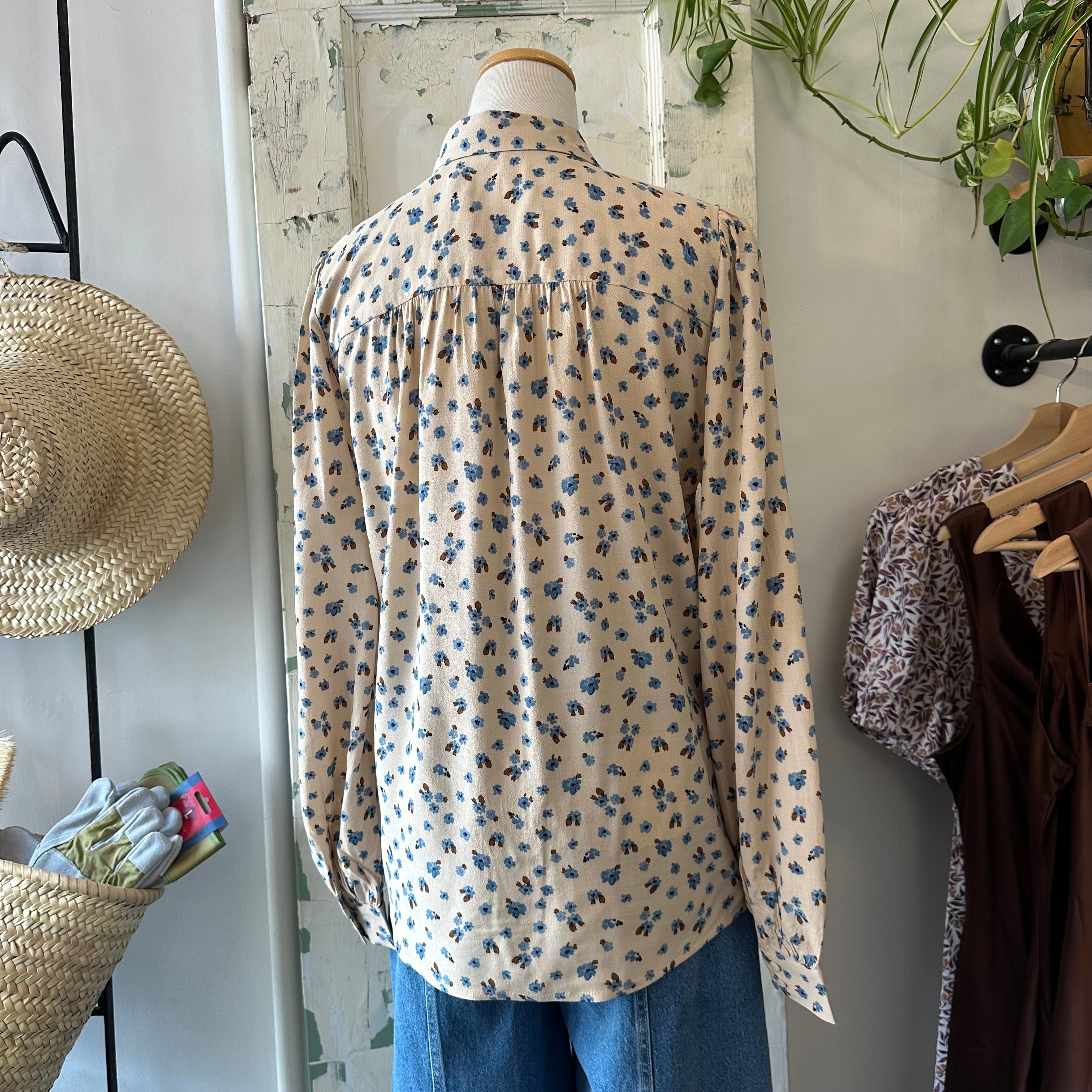 Atelier Reve // Noella Blouse Blue Floral