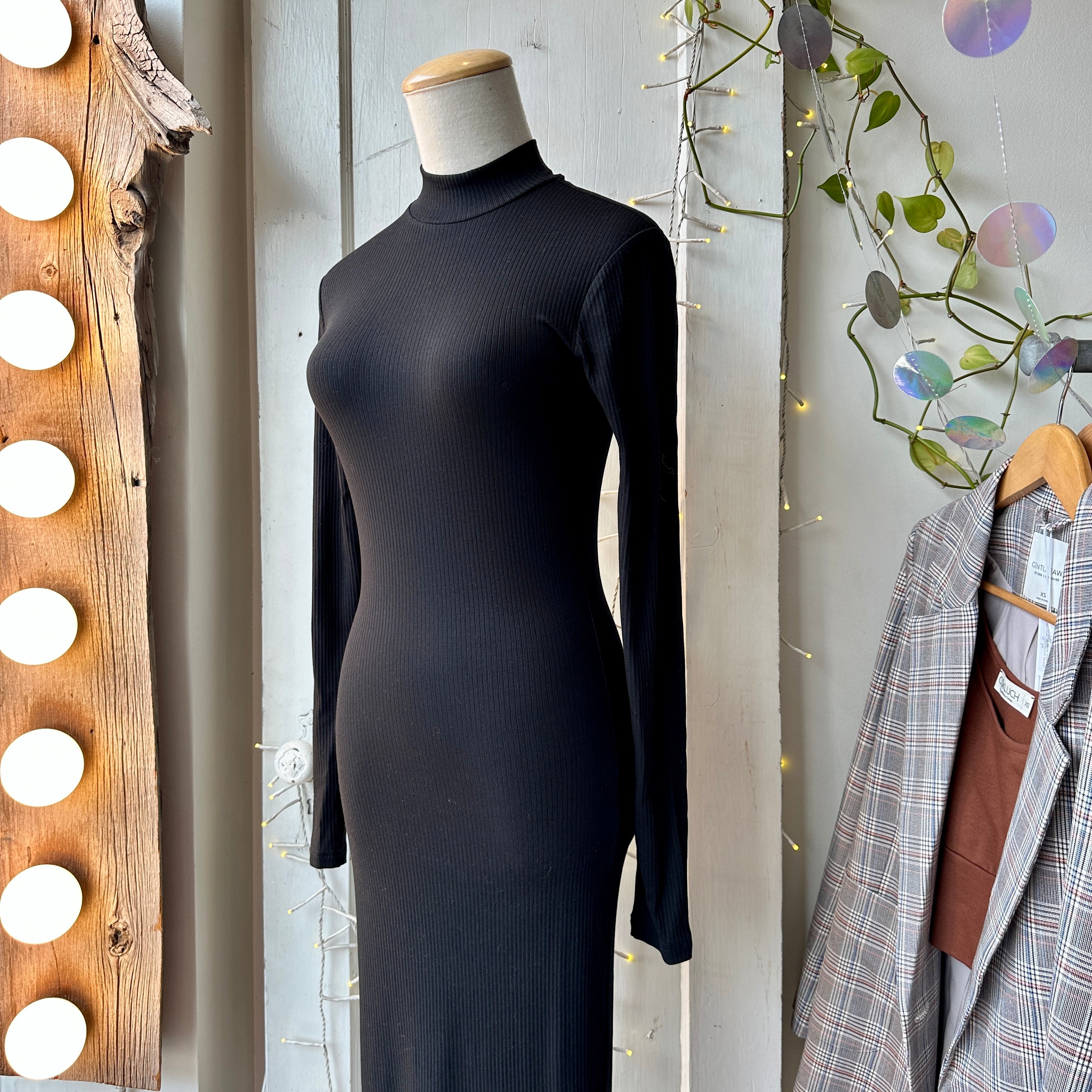 Minimum // Ressy Ribbed Dress Black