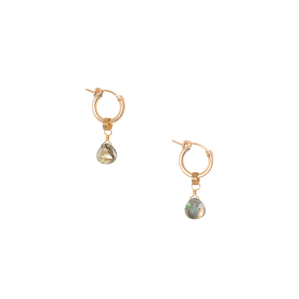 Hailey Gerrits // Drake Earrings Small Labradorite – Coal Miner's