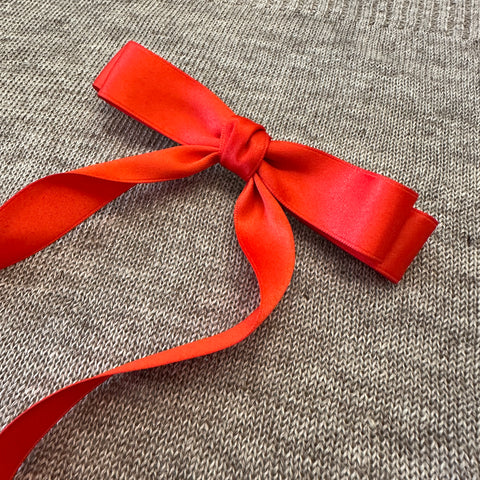 Solar Eclipse // Perfect Ribbon Bow Barette Red