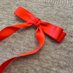 Solar Eclipse // Perfect Ribbon Bow Barette Red