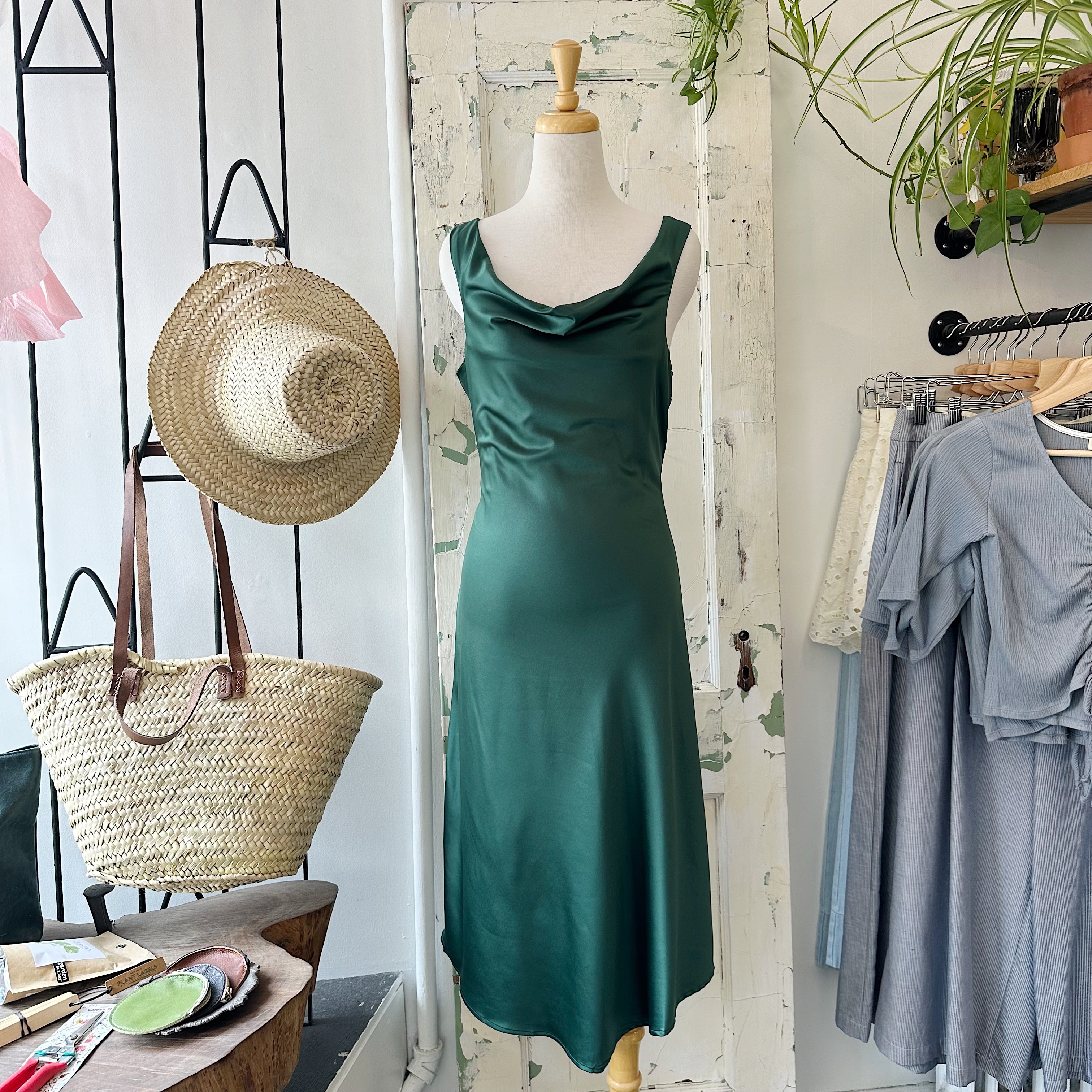 Late by Pink Martini // Aurora Dress Green