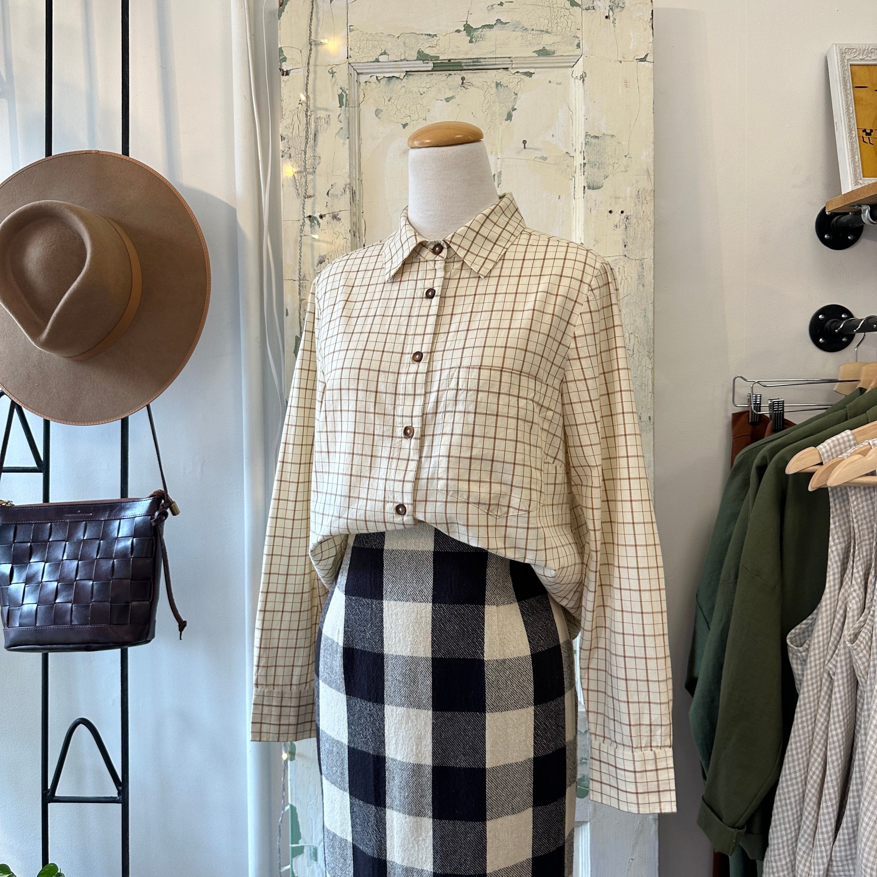 Indi & Cold // Check Button Up Shirt