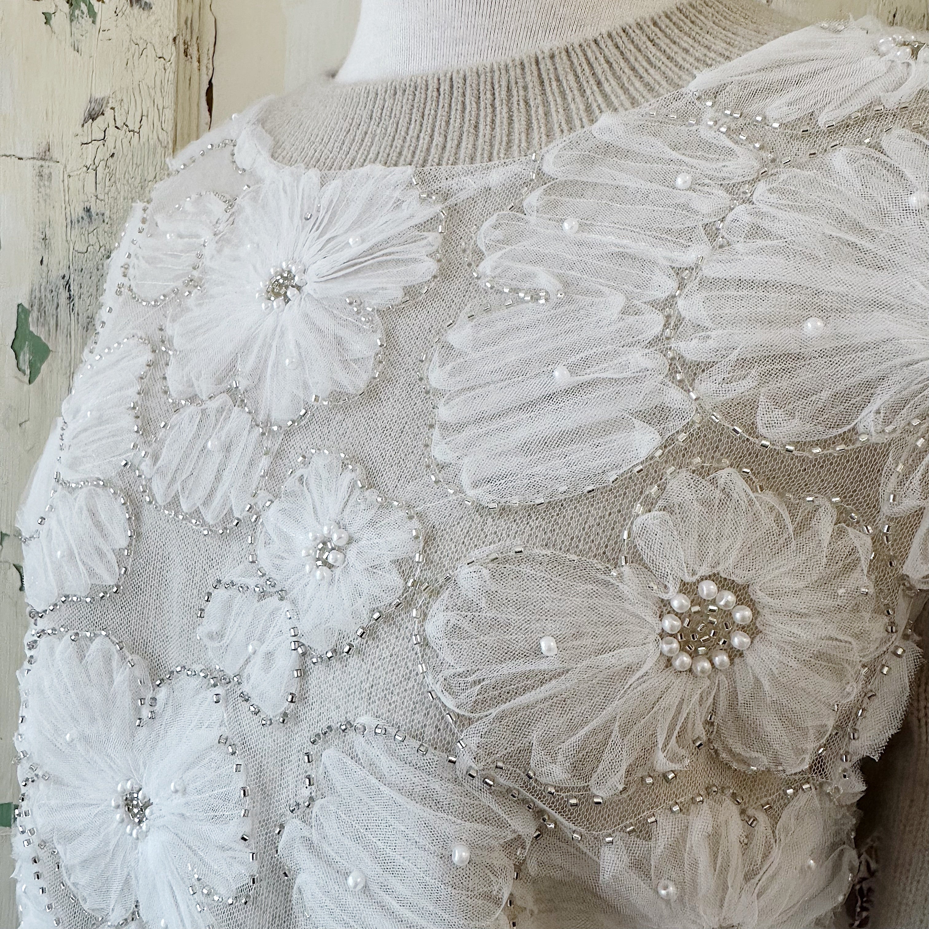 Astrid // Lace & Bead Sweater