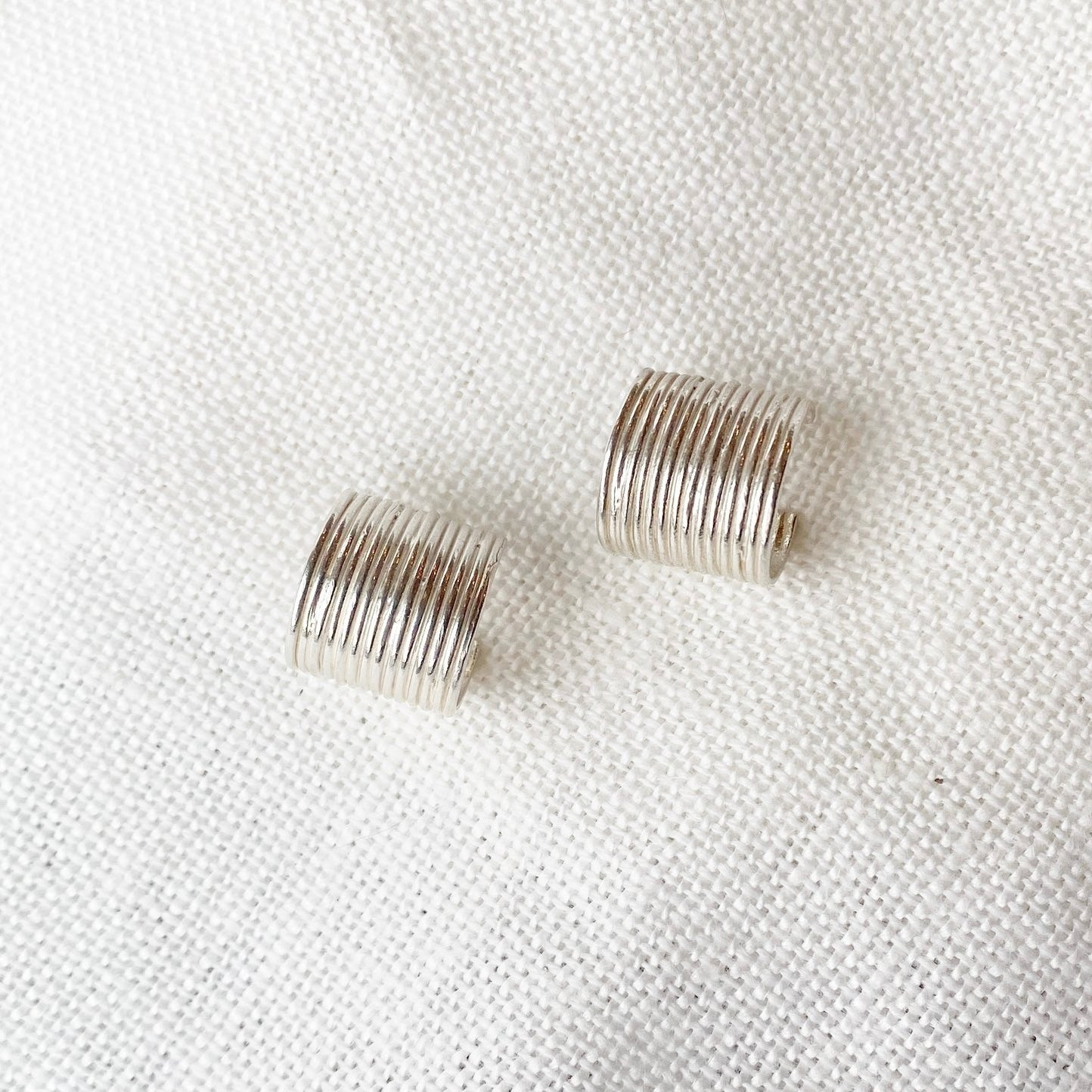 Hawkly // Linear Hoops Sterling Silver