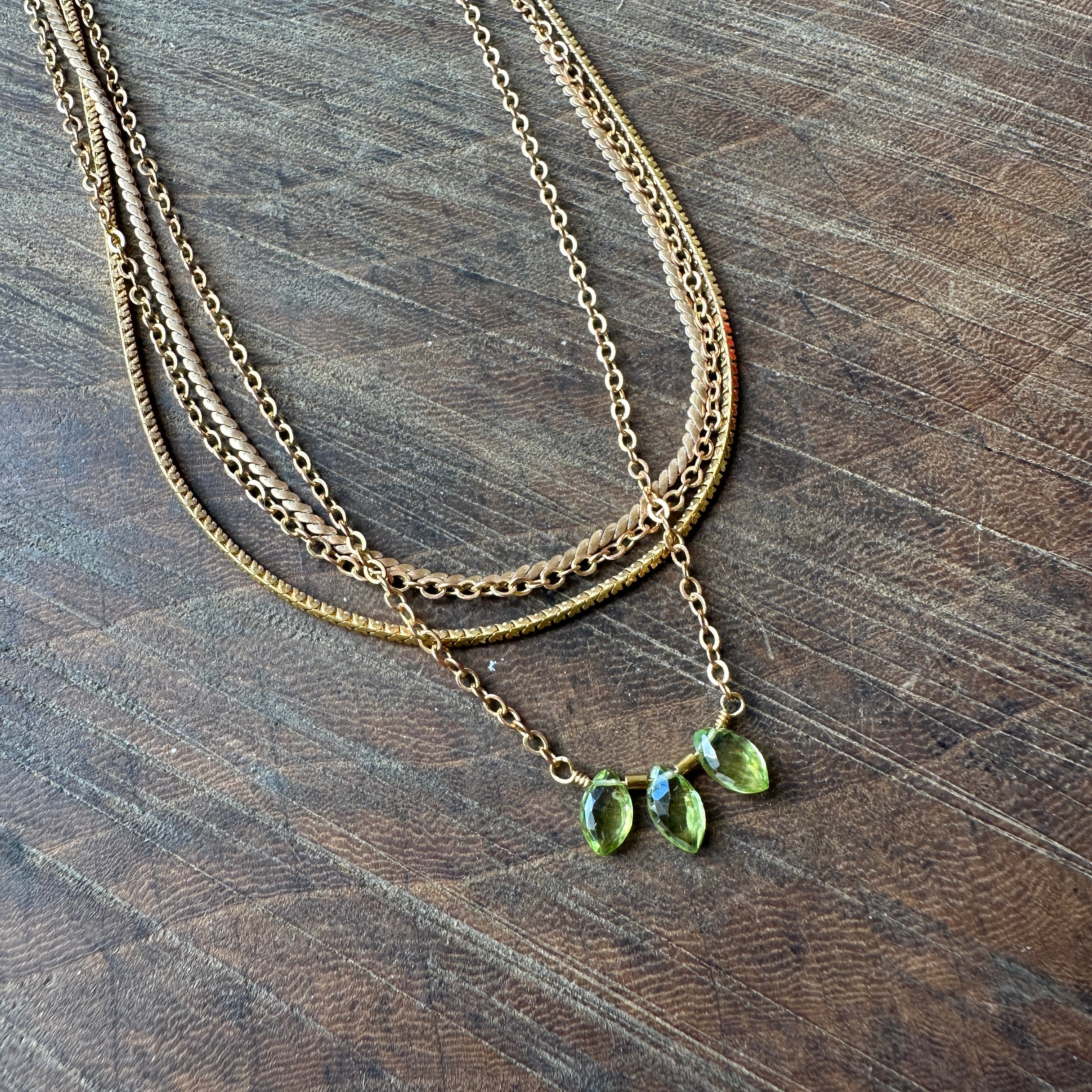 Hailey Gerrits // Cora Necklace Peridot