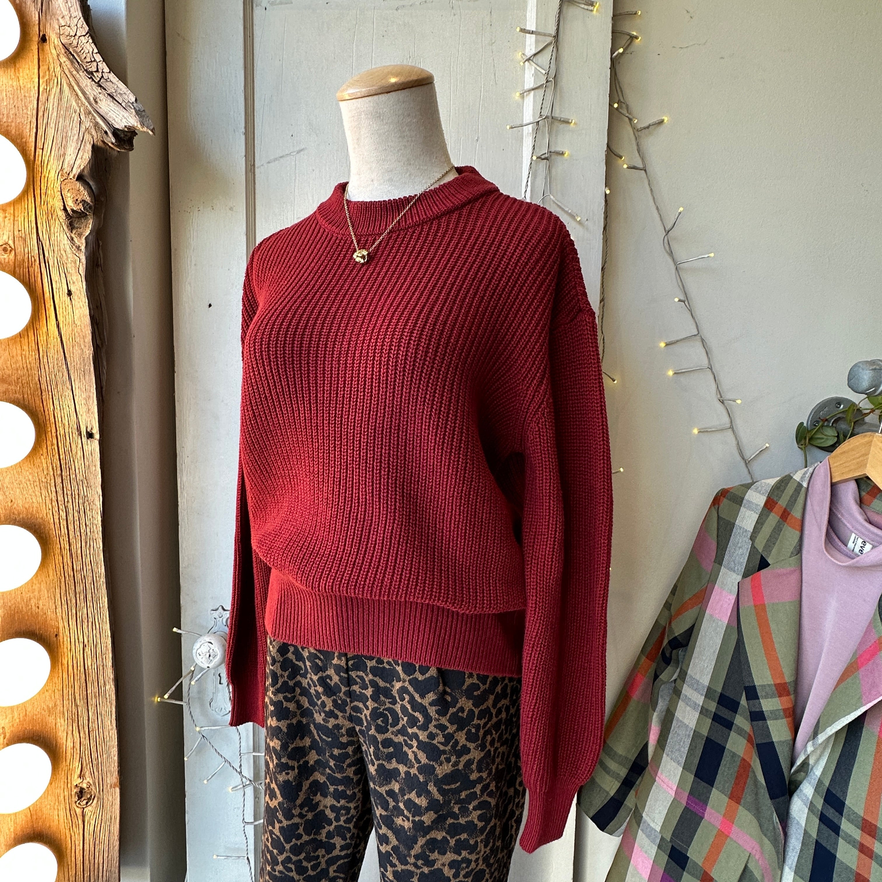 Minimum // Mikala Cotton Pullover Merlot