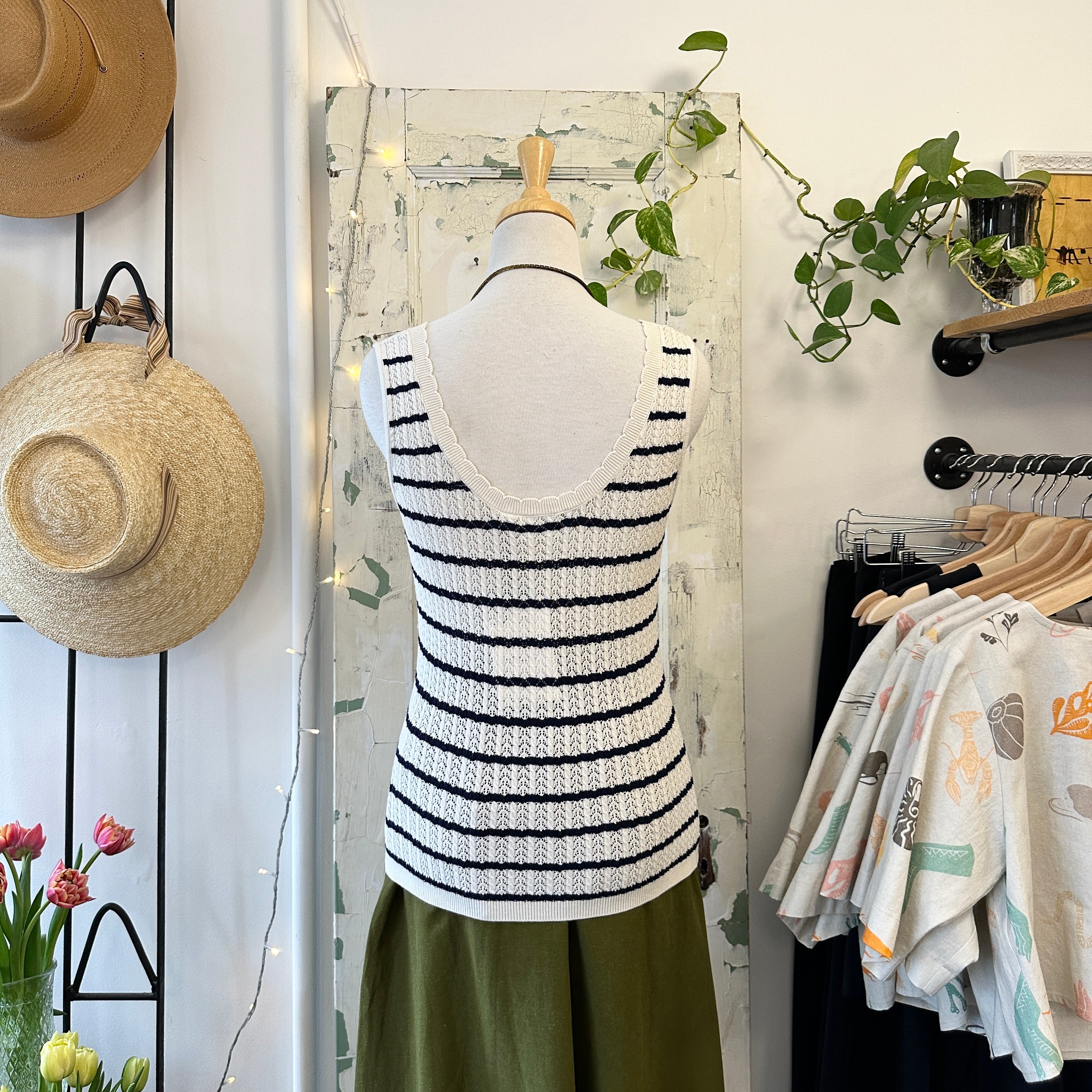 Atelier Reve // Fanto Navy Stripe Tank *LAST ONE XL