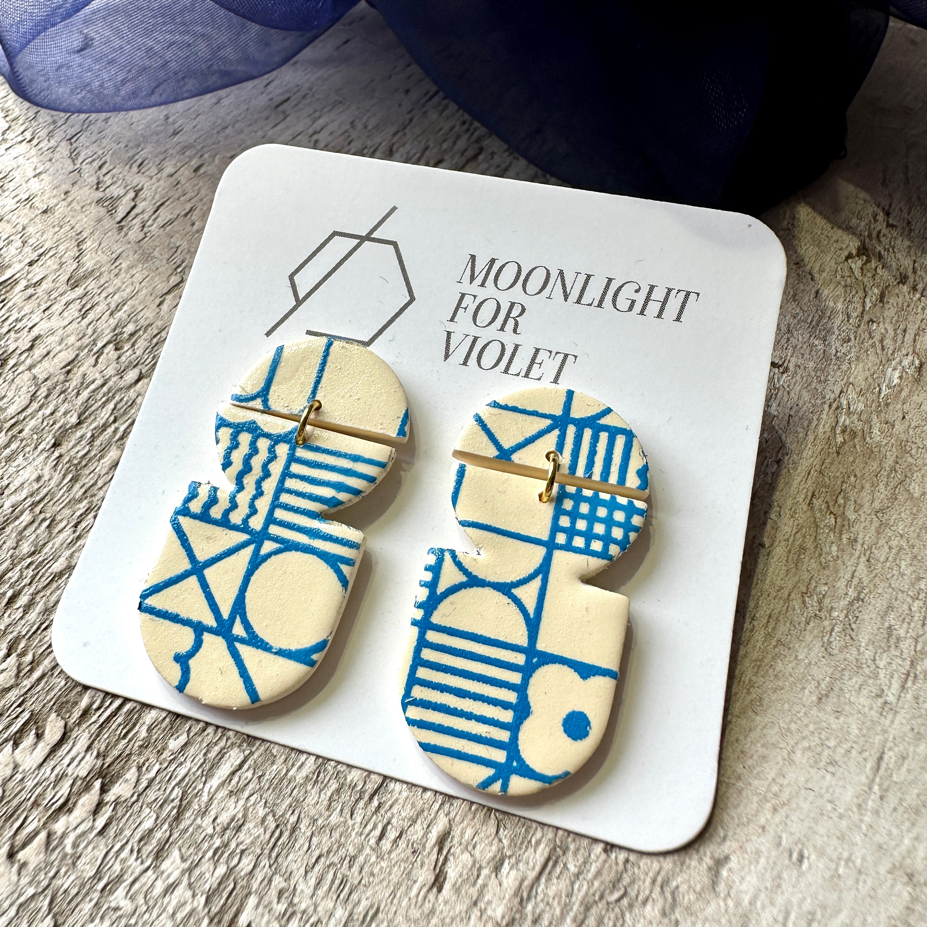 Moonlight For Violet // Nonna Earrings Blue