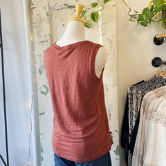 Indi & Cold // Terracotta Linen Top