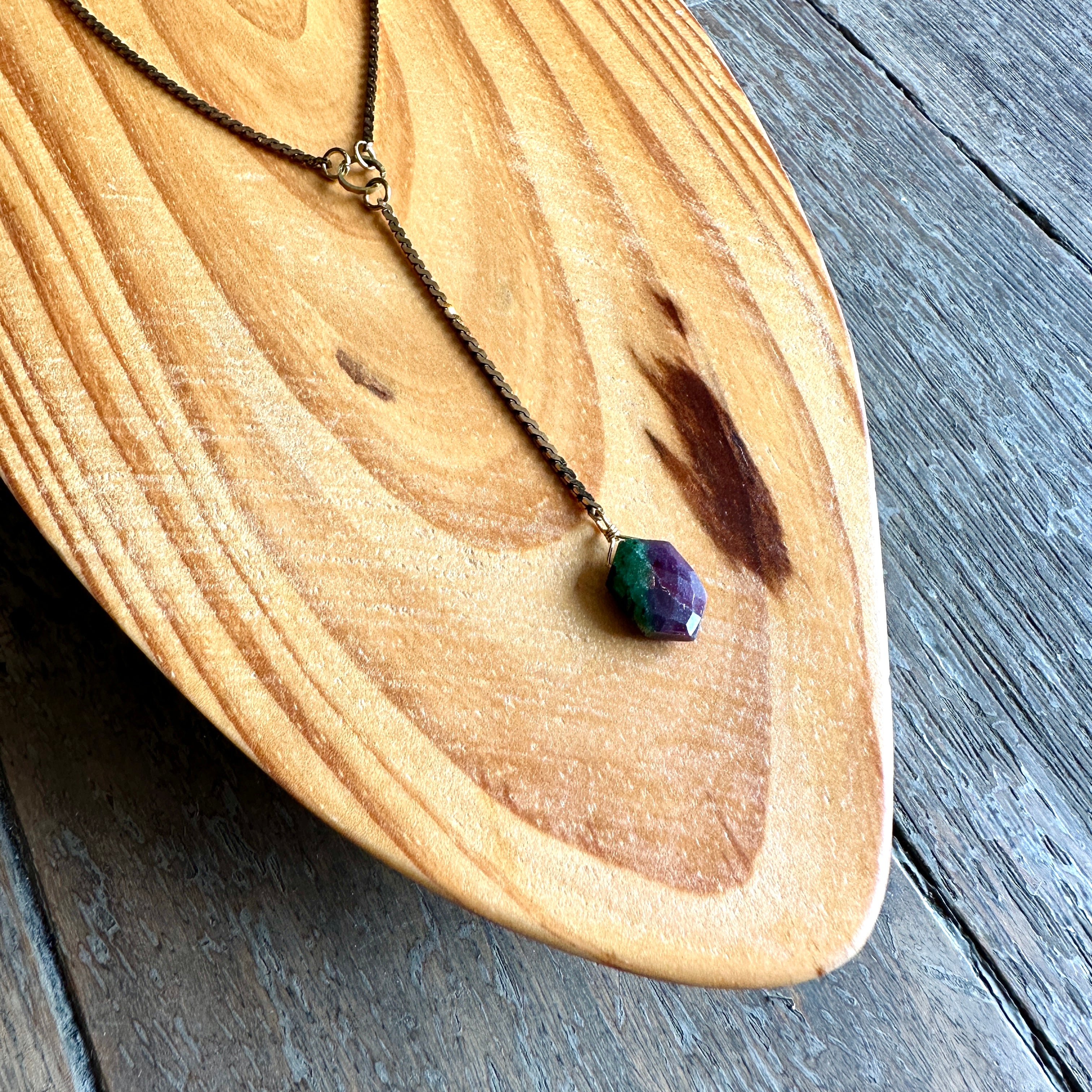 Hailey Gerrits // Flint Necklace Ruby Zoisite