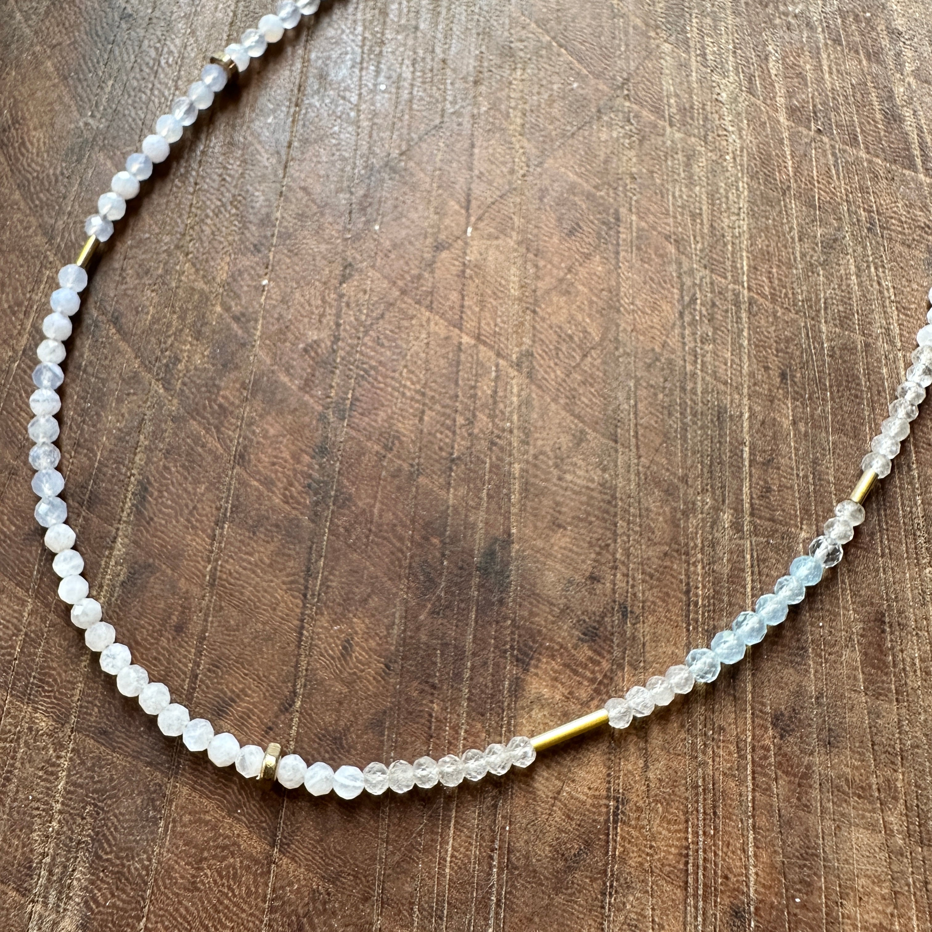 Hailey Gerrits // Alora Necklace Blue Lace Agate