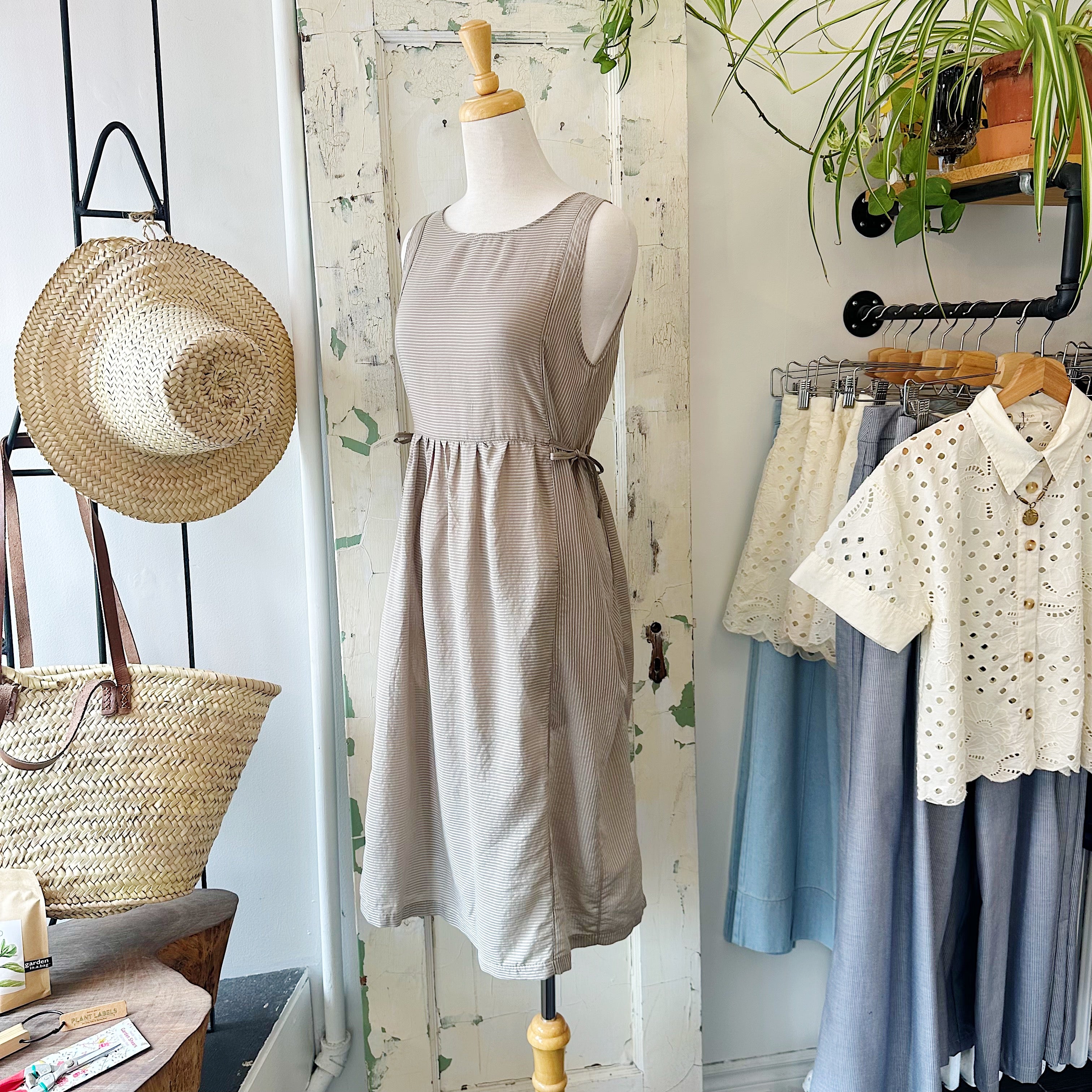 We Are Stories // Dahlia Dress Sand Stripe