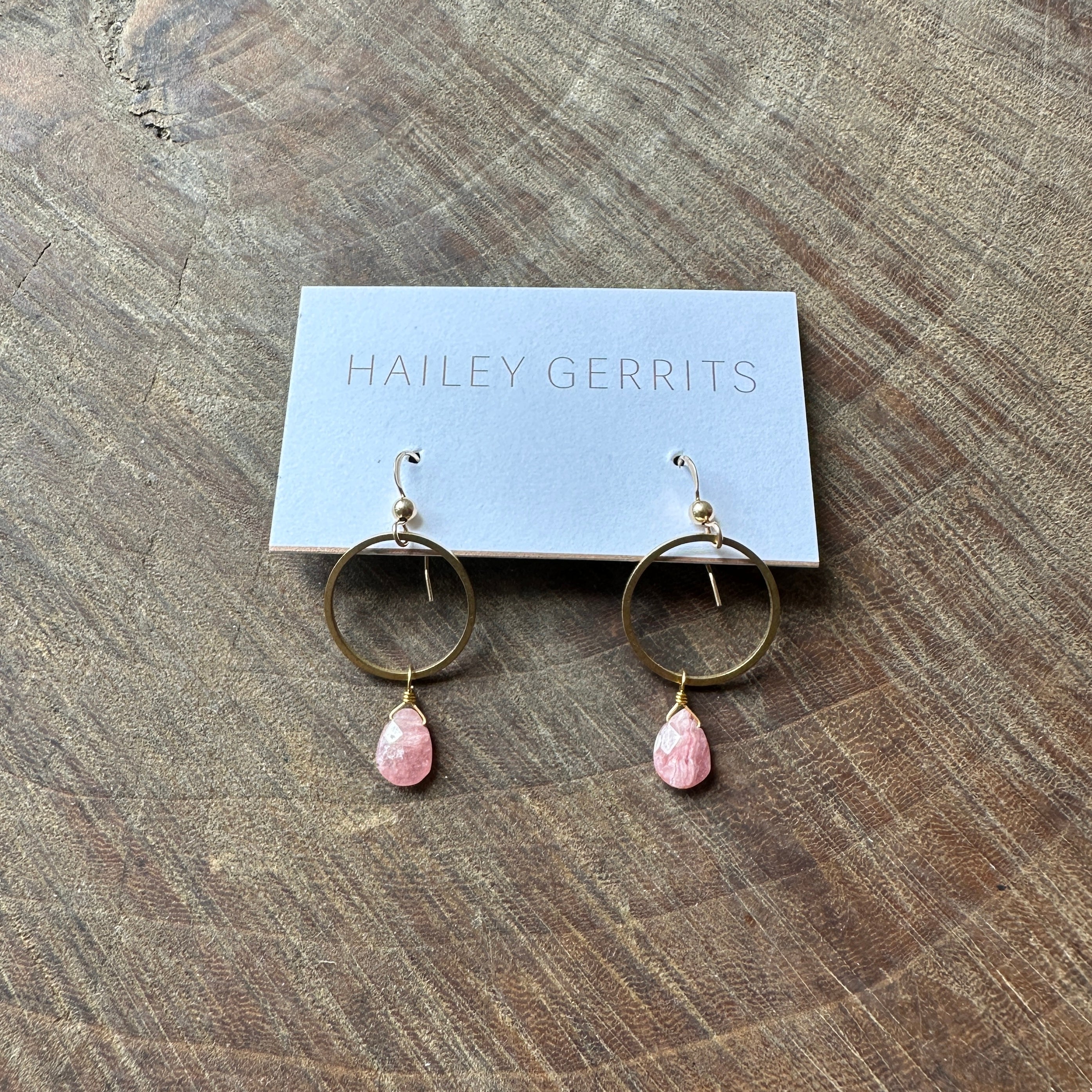Hailey Gerrits // Rhea Earrings Rhodochrosite