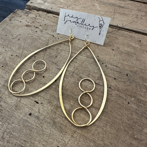 Frug //  Twisted Brass Wire Earrings