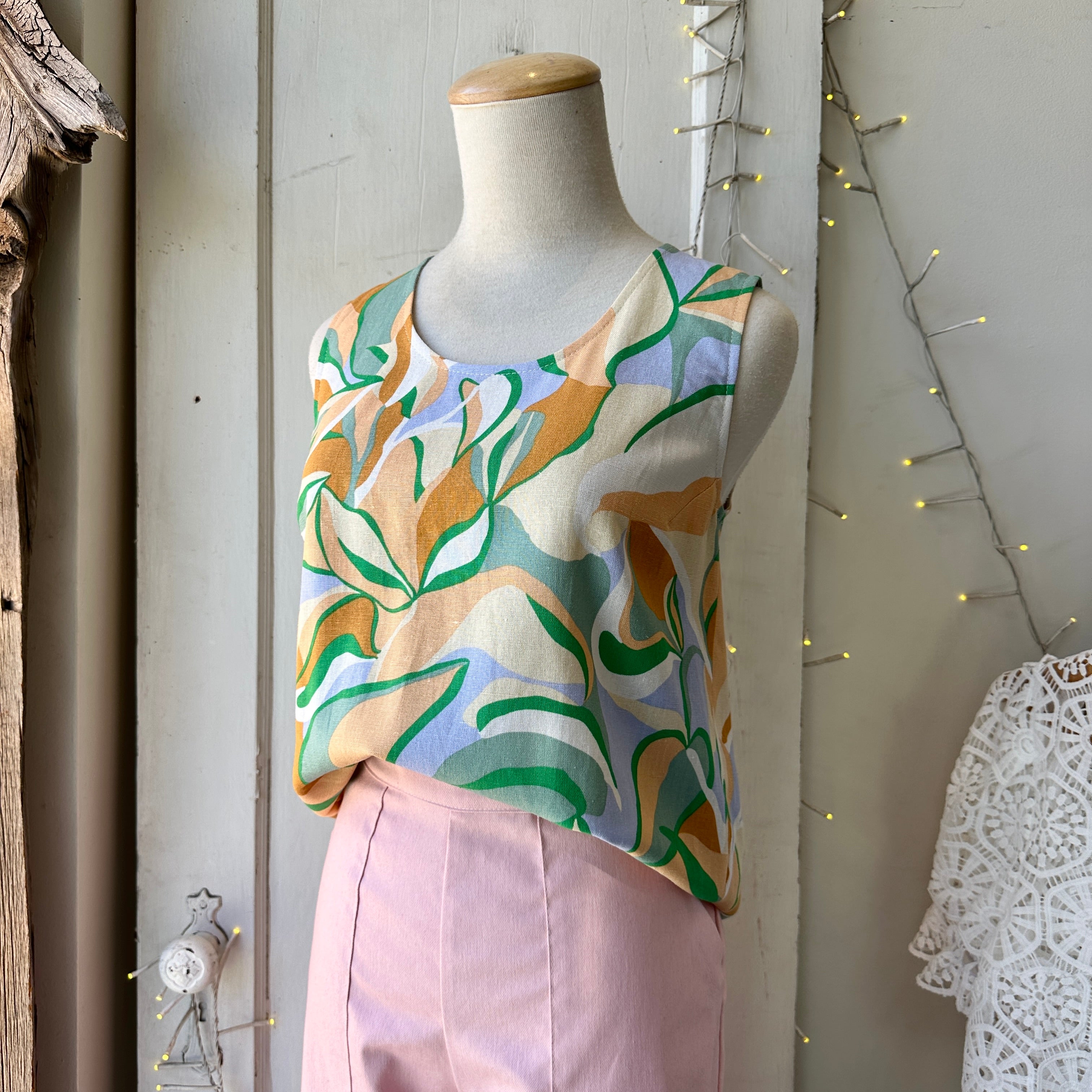 Marigold // Iris Top Green Waves