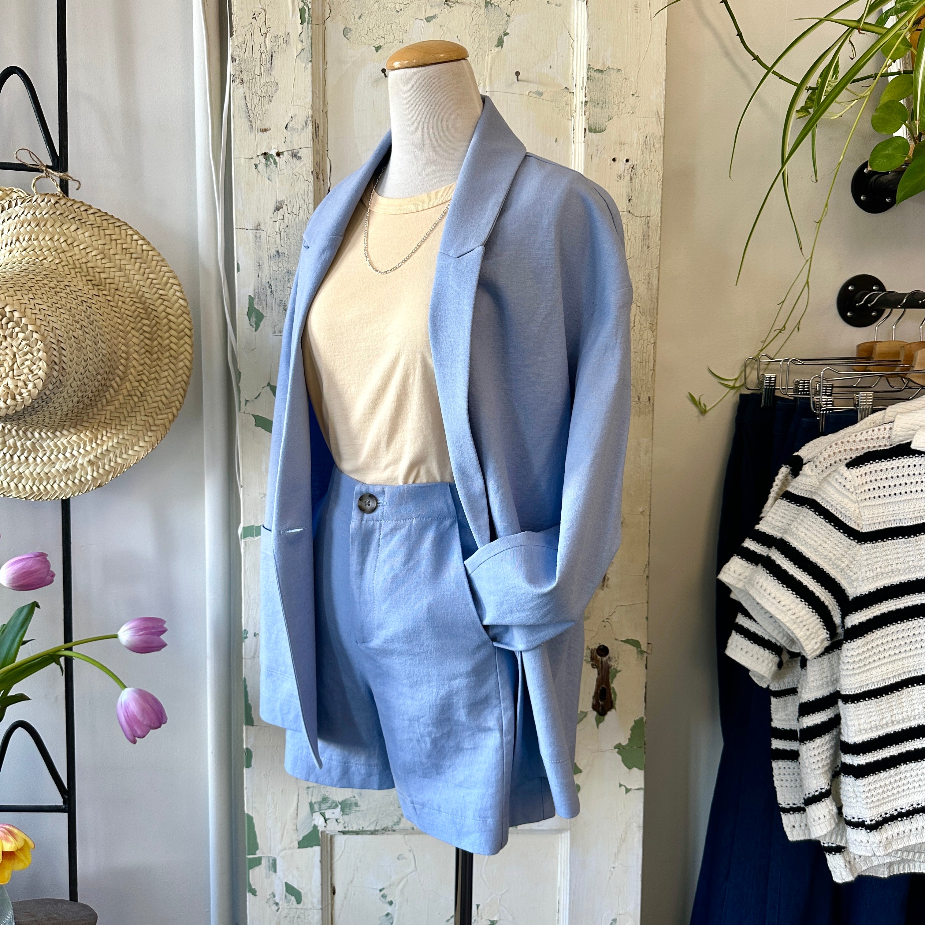 Dagg & Stacey // Hollis Blazer Ice Blue