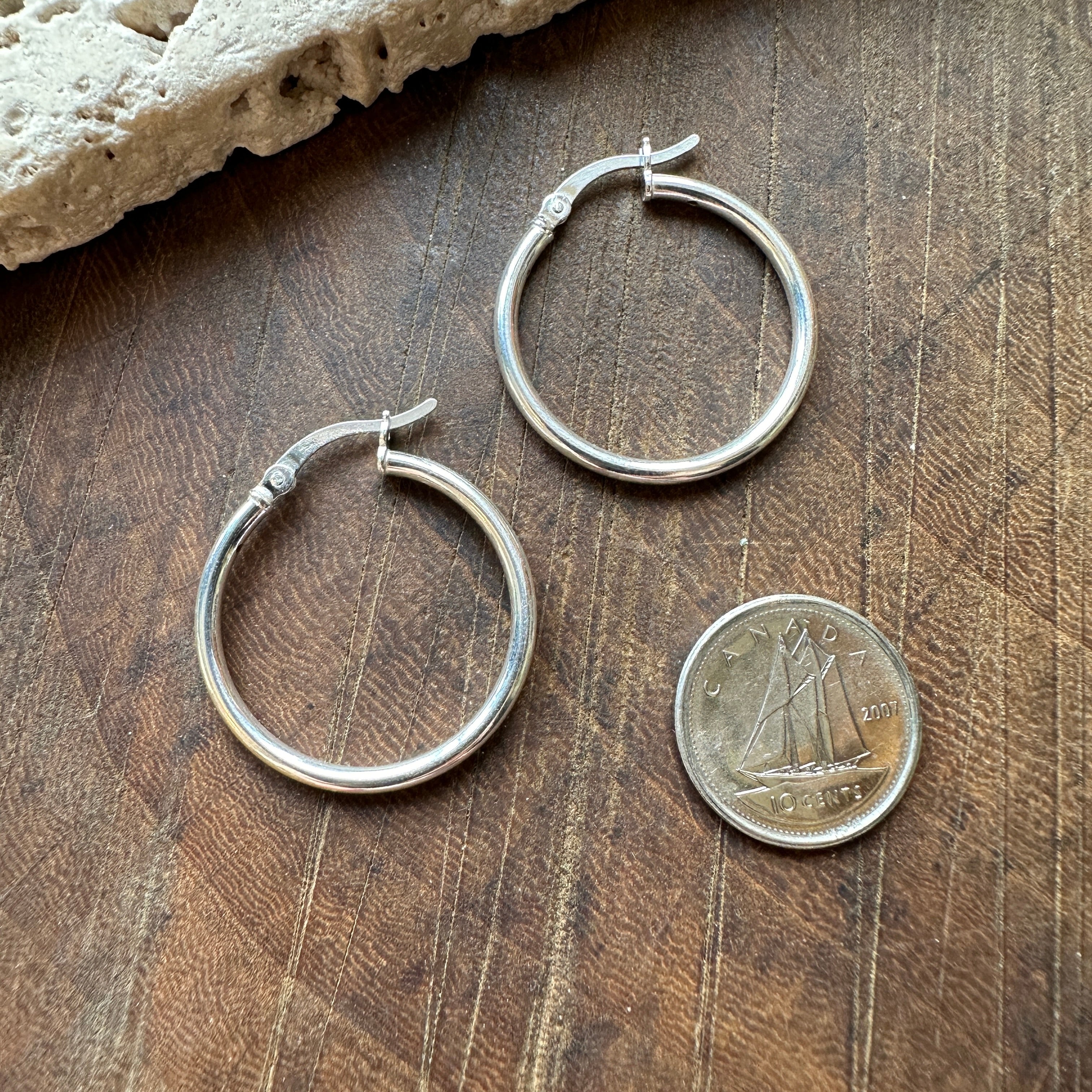 Bamiyan // Sterling Silver 1" Tube Hoops 2mm