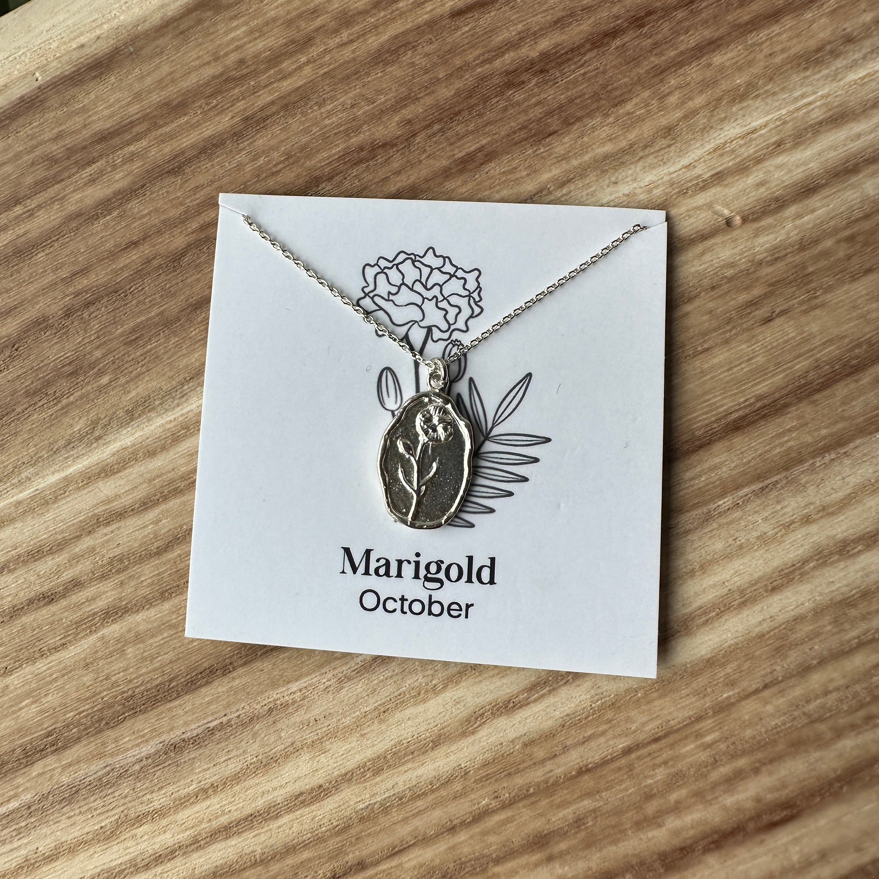 Nicole Gilbert // Birth Flower Necklace October (Marigold)