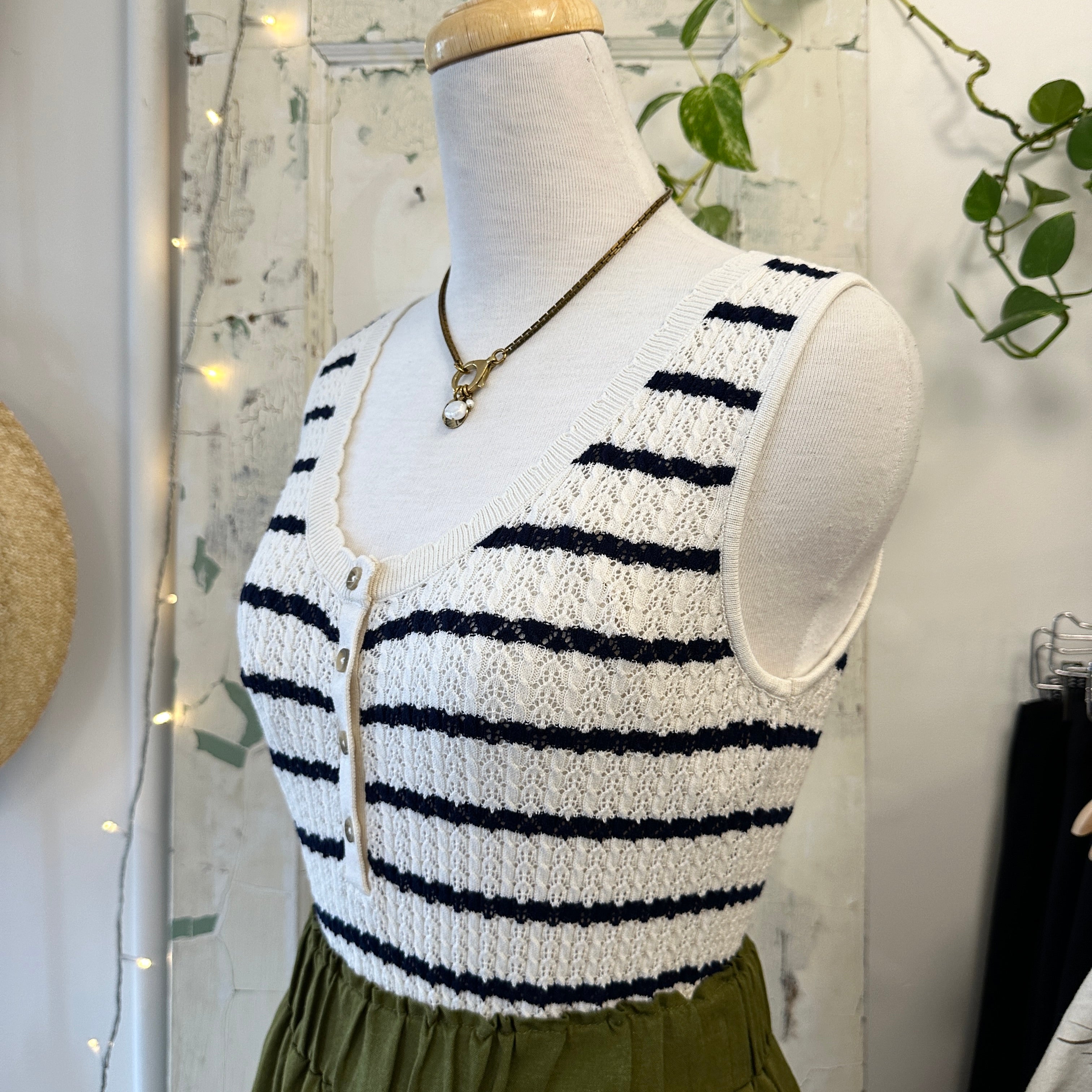 Atelier Reve // Fanto Navy Stripe Tank *LAST ONE XL