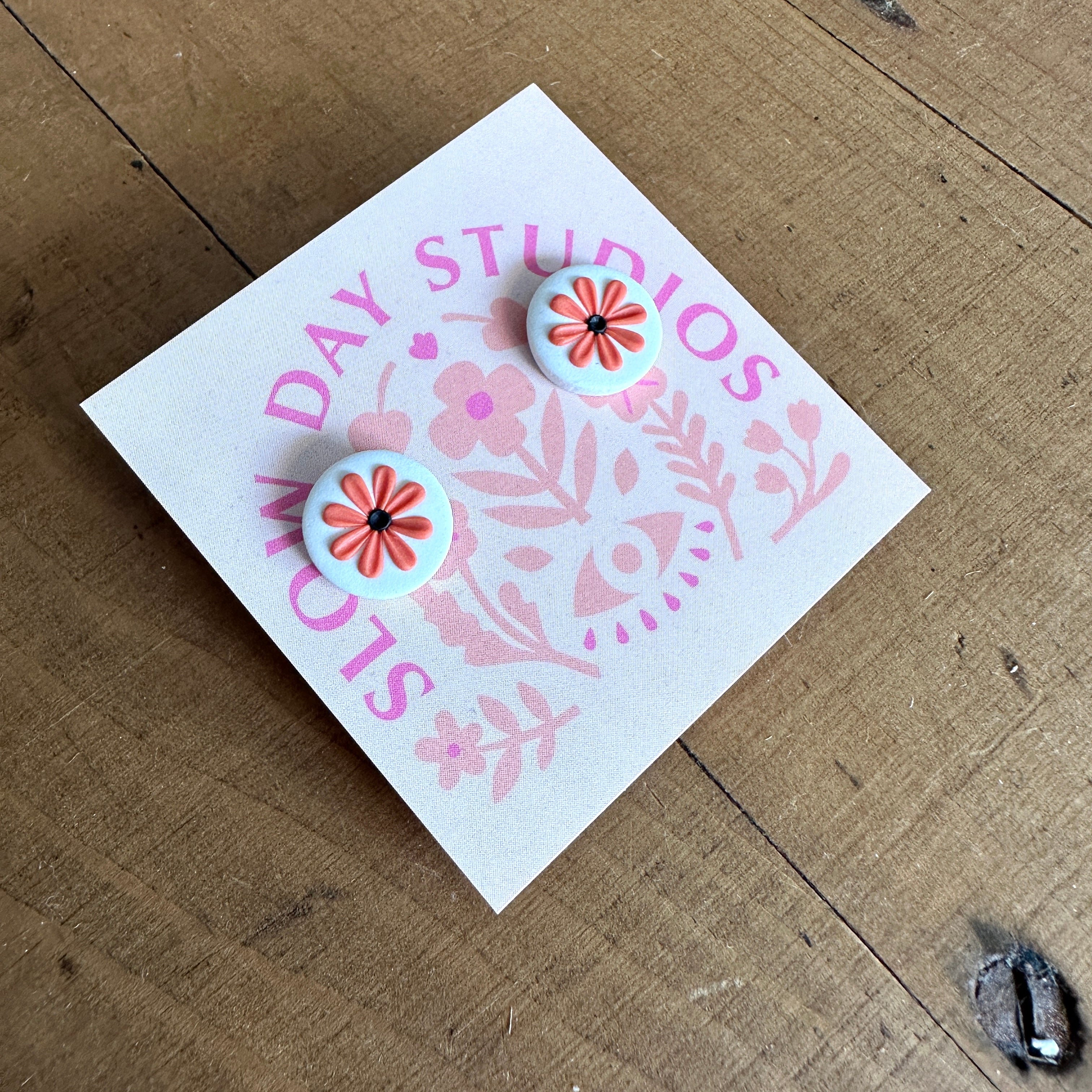 Slow Day Studio // Black Eyed Susan Studs