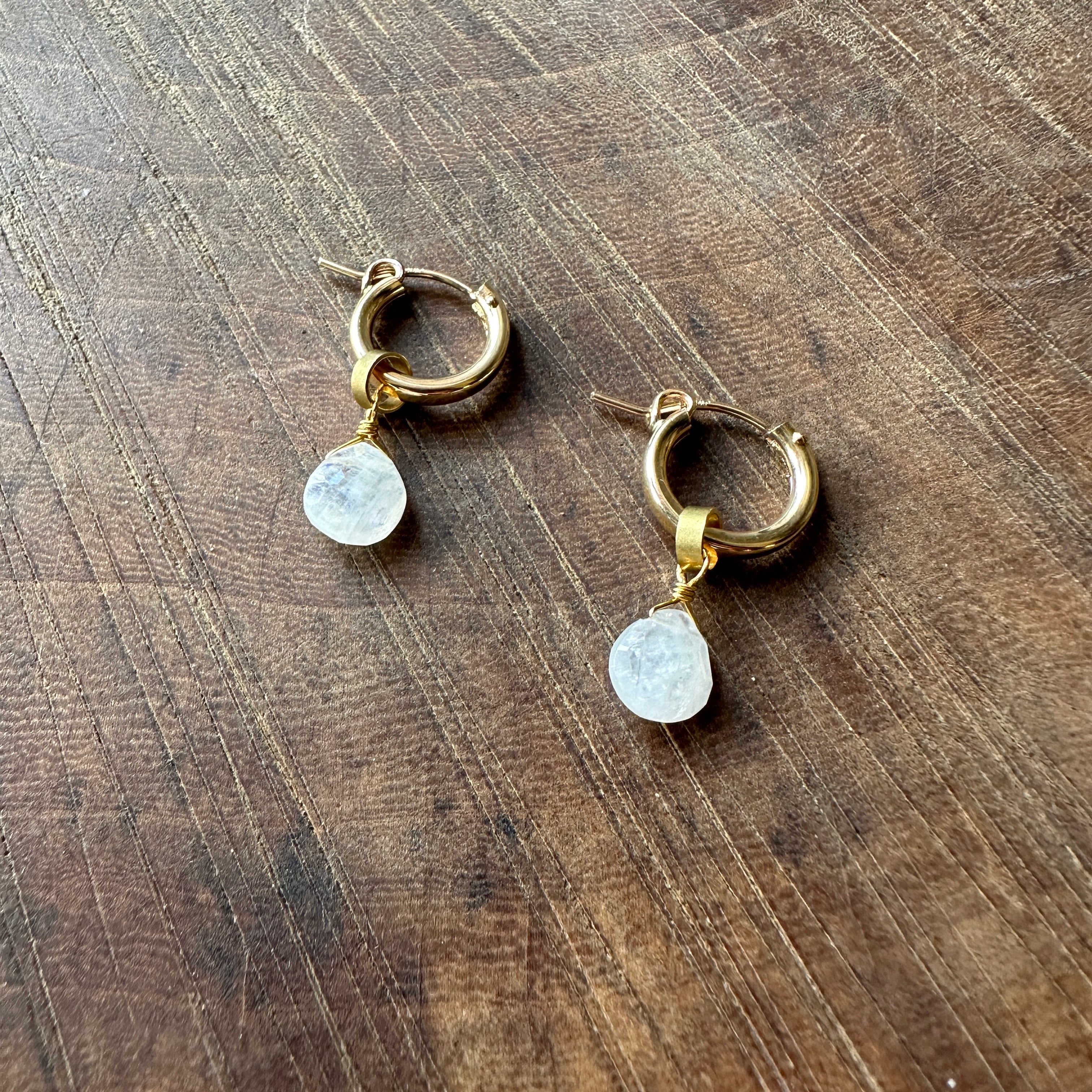 Hailey Gerrits // Drake Earrings Small Moonstone