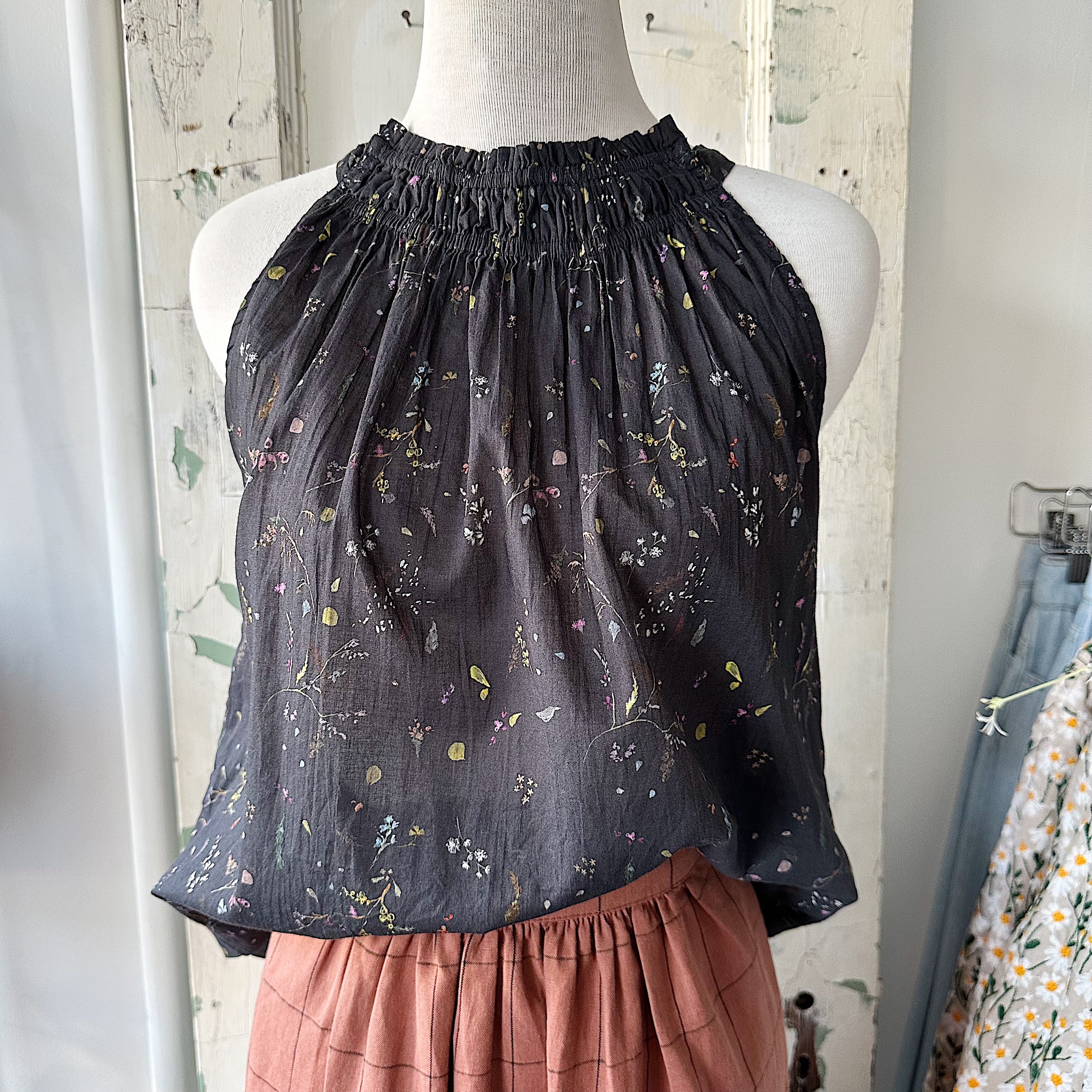 Indi & Cold // Floral Bird Sleeveless Top