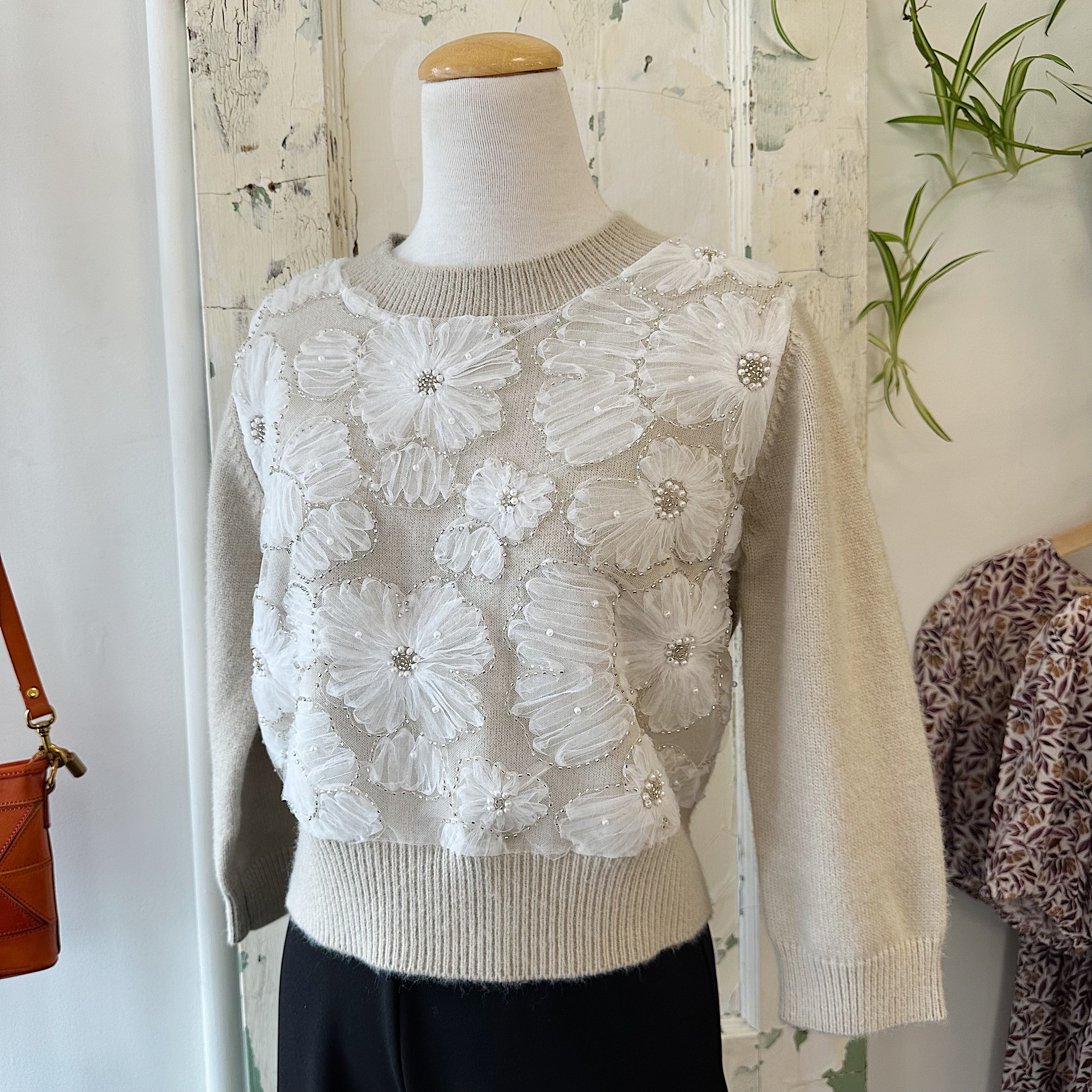 Astrid // Lace & Bead Sweater