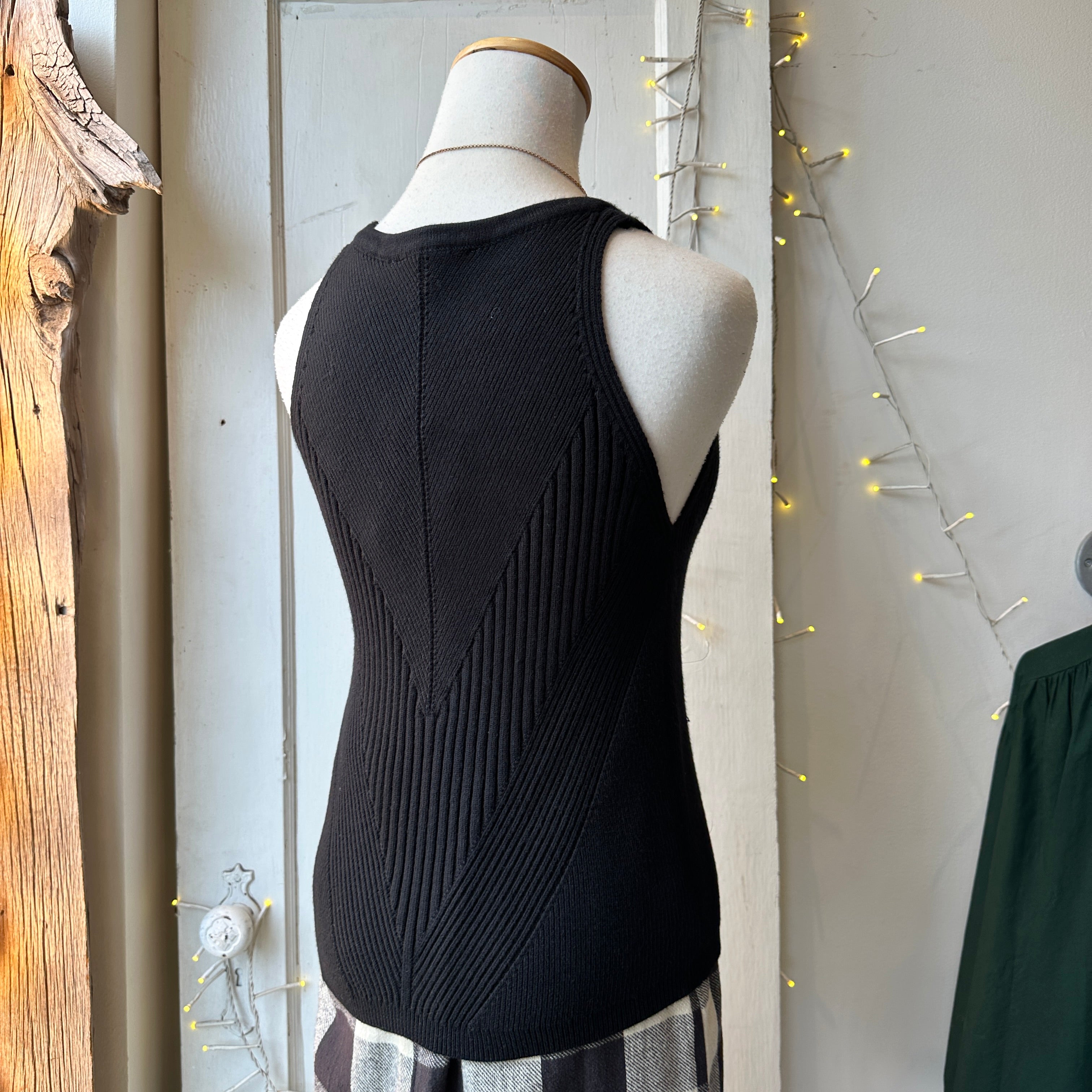 Melissa Nepton // Aidan Knit Sleeveless Top Black