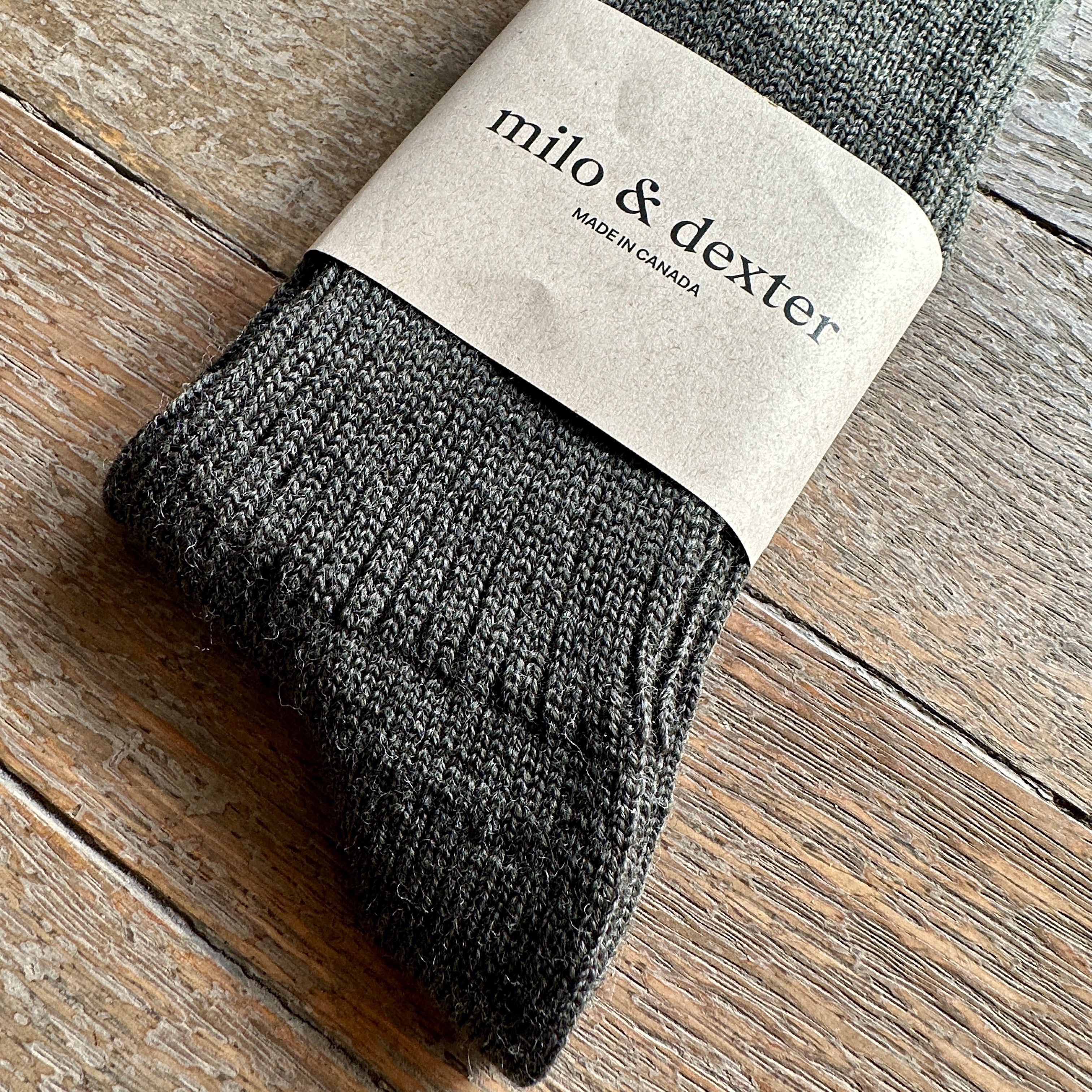 Milo and Dexter // Merino Socks Olive