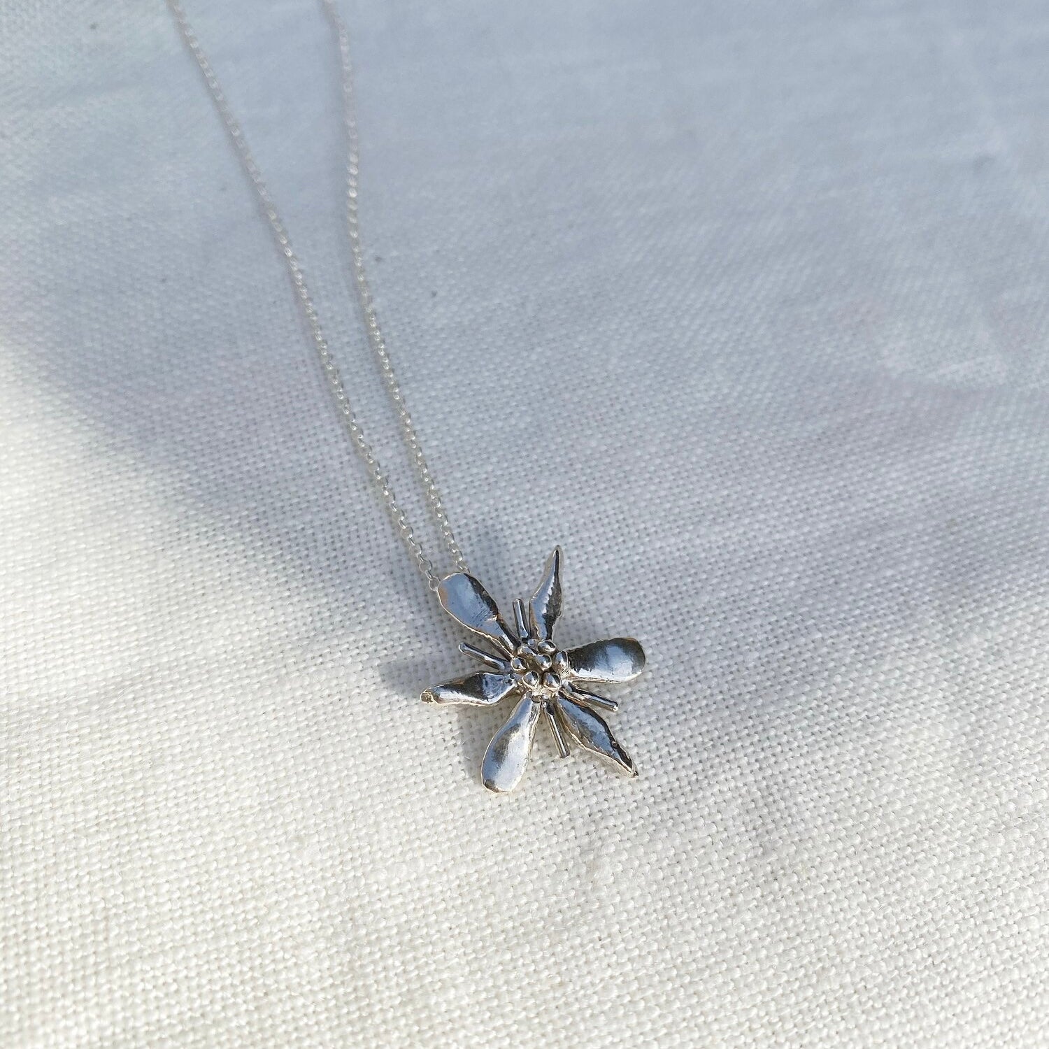 Hawkly // Flora Necklace Sterling Silver
