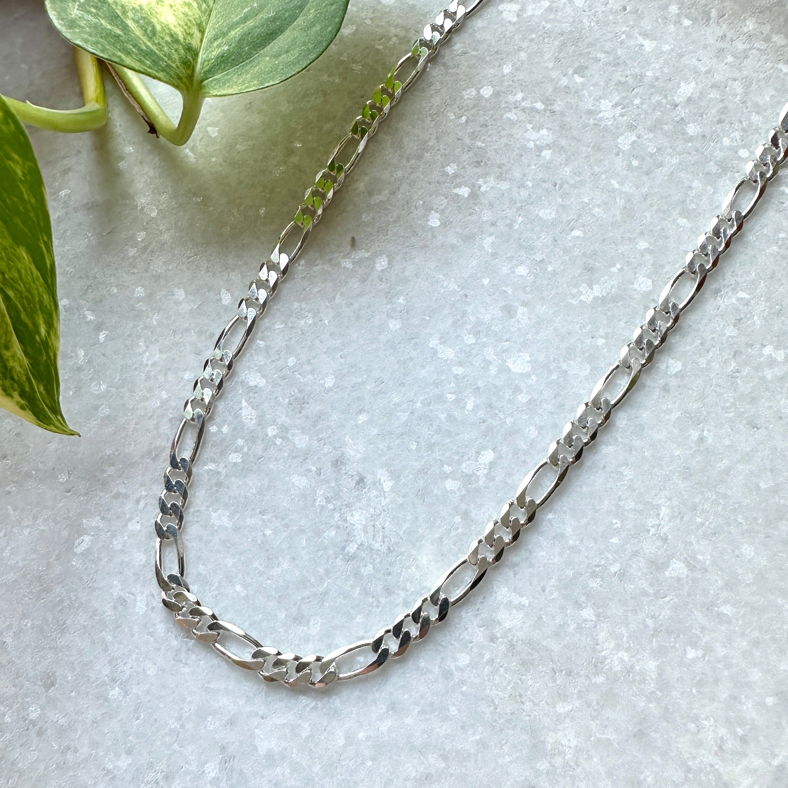 Bamiyan // Sterling Silver Figaro 4.3 mm Chain (Various Lengths)