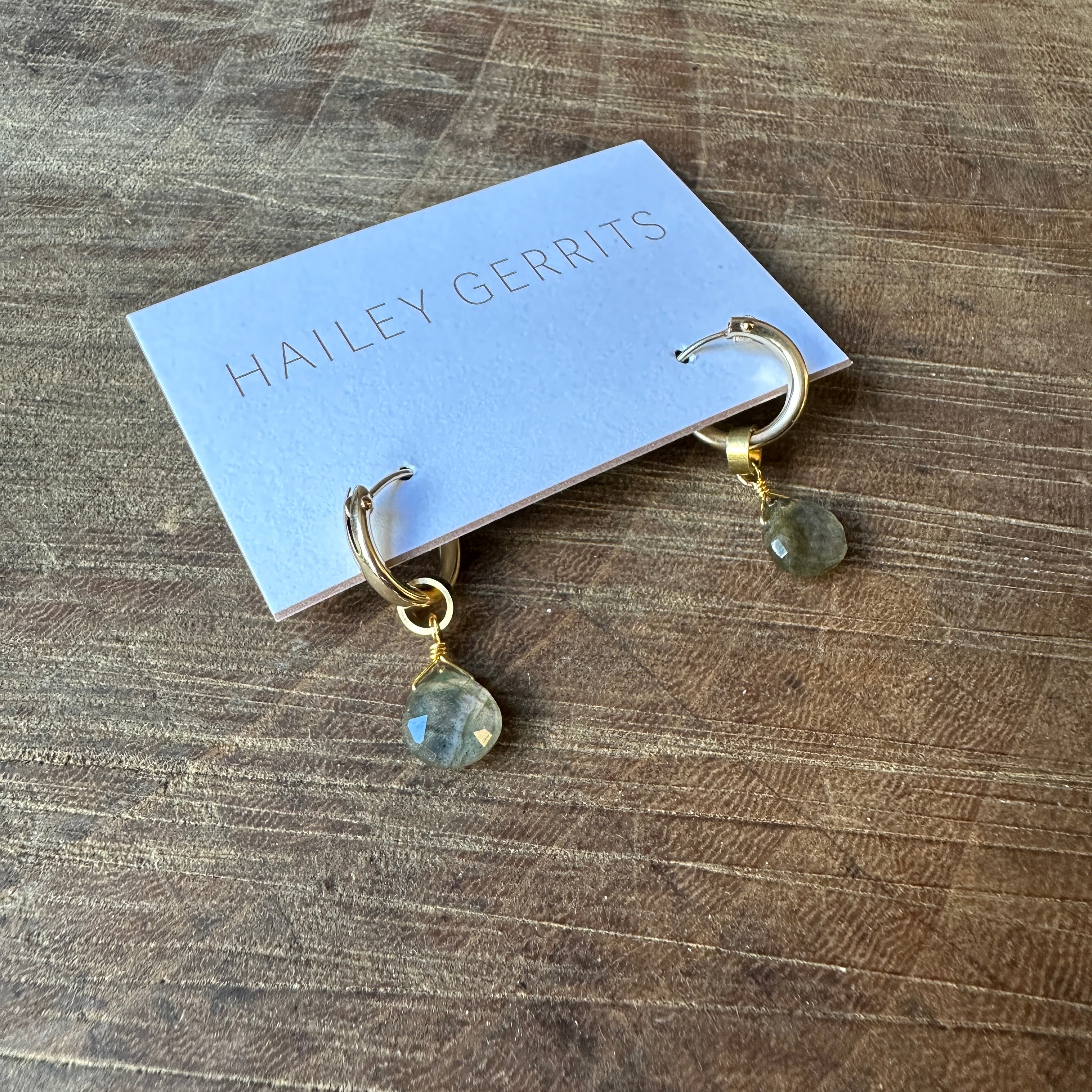Hailey Gerrits // Drake Earrings Small Labradorite