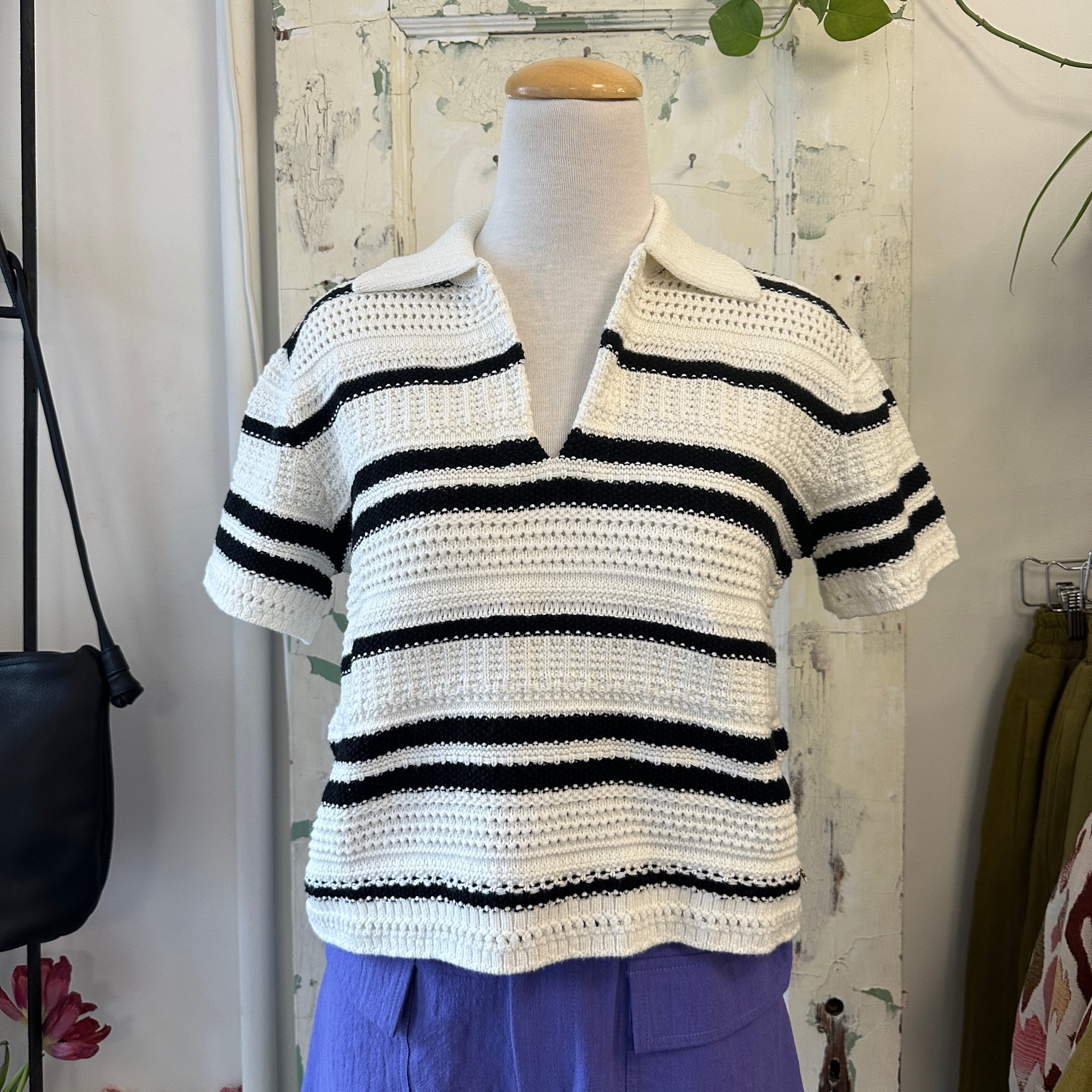 Des Petits Hauts // Dembo Polo Cream/Black