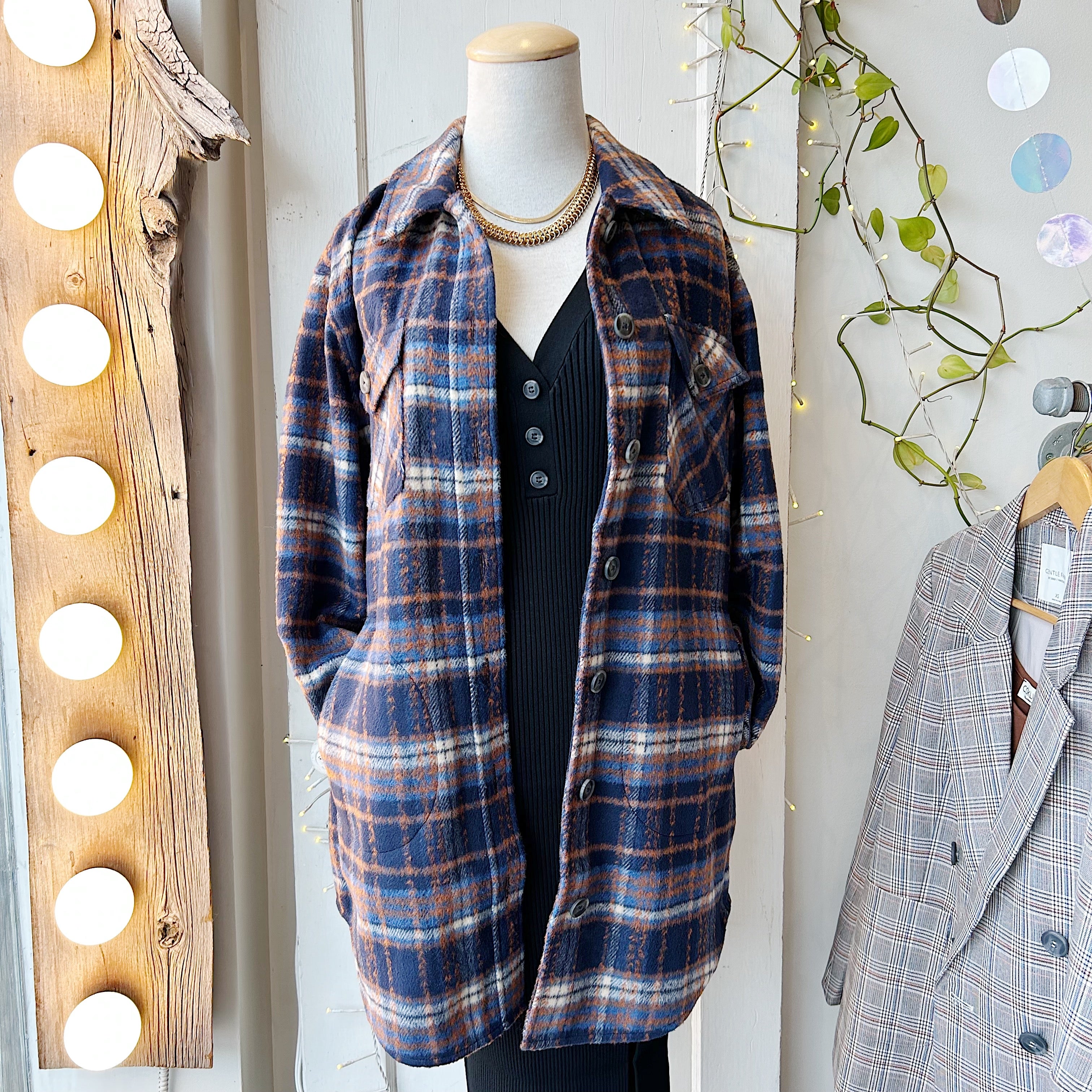 Gentle Fawn // Leighton Jacket Navy Plaid