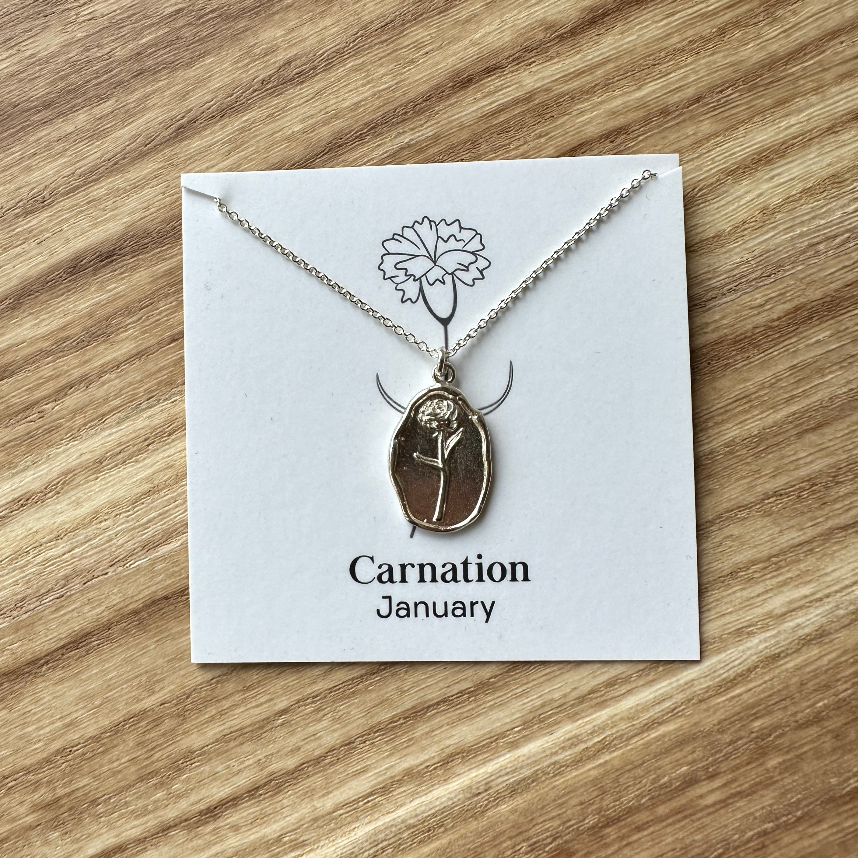 Nicole Gilbert // Birth Flower Necklace January (Carnation)