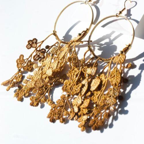 This Ilk // Duo Des Fleurs Earrings Mustard