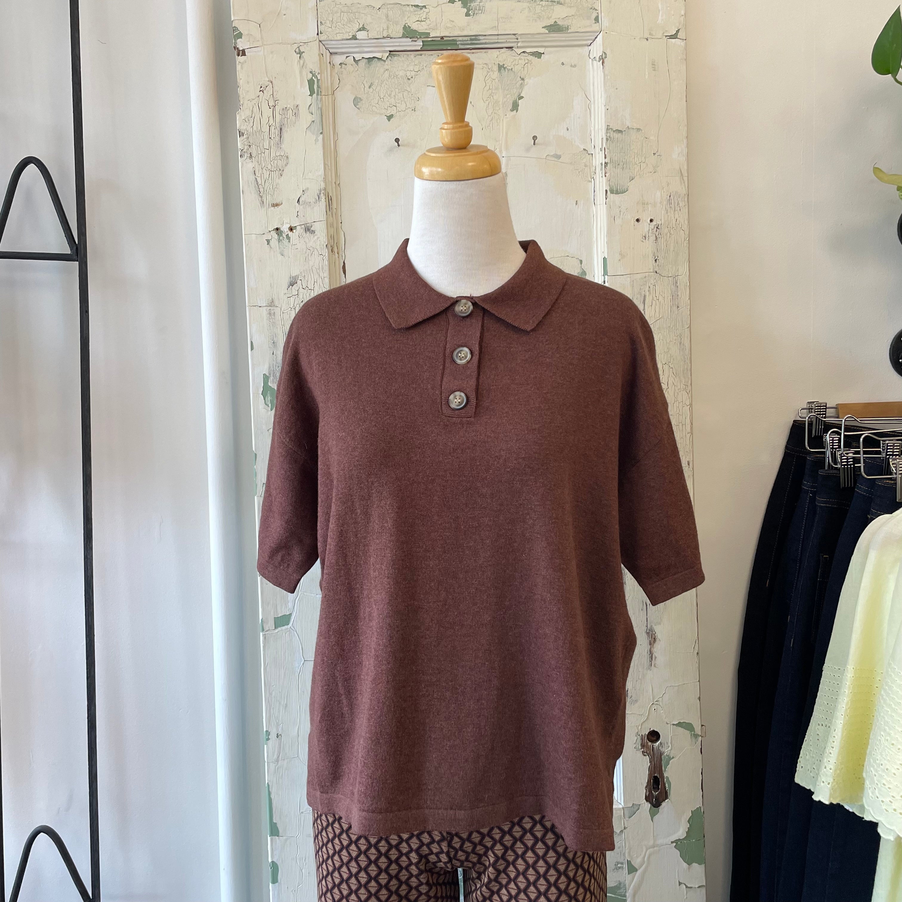 Indi & Cold // Tandori Collared Top