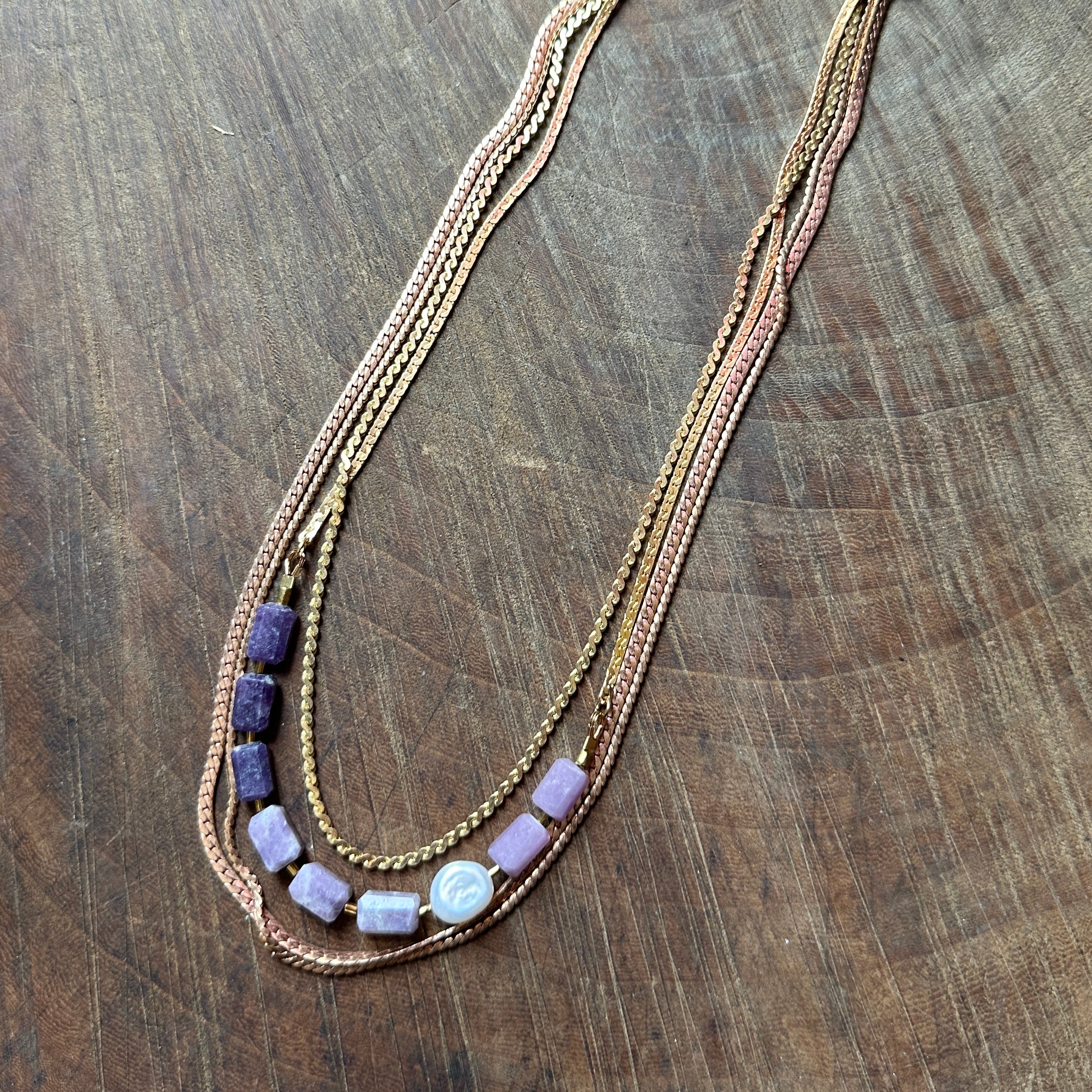 Hailey Gerrits // Faunus Necklace Lepidolite