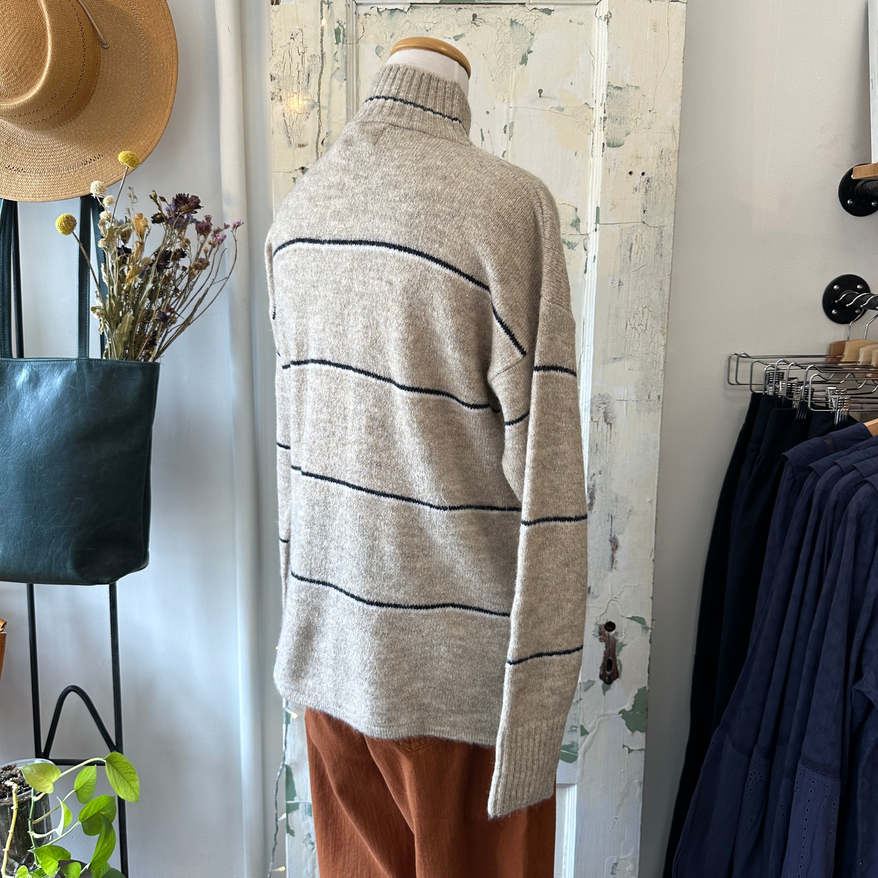 Mus and BomBon // Eume Sweater Stripe Beige