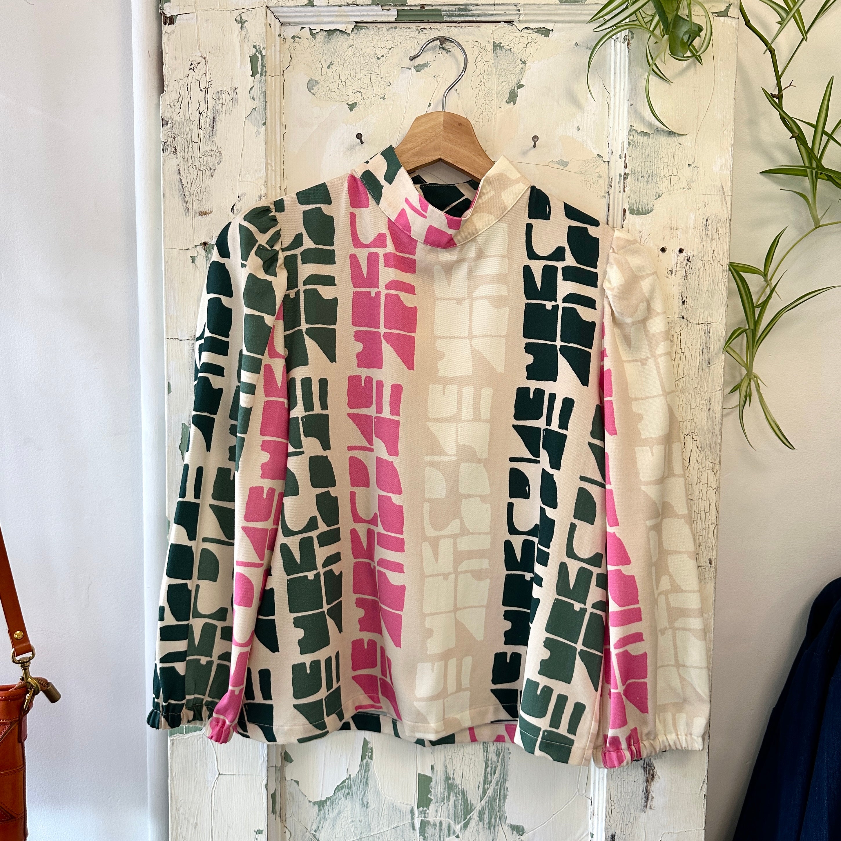 Eve Gravel // Connie Top Totem Pink Block Print