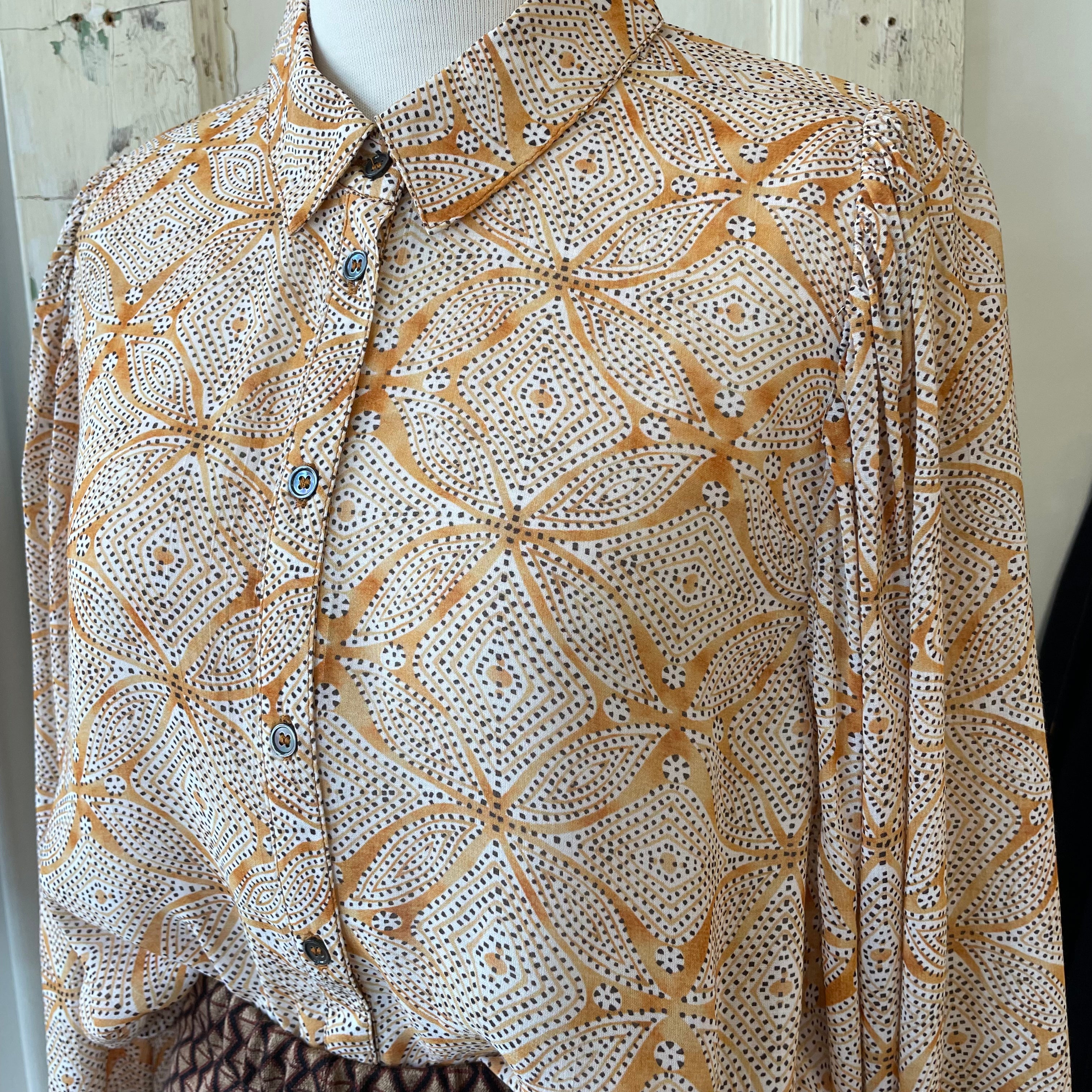 Indi & Cold // Saffron Print Blouse