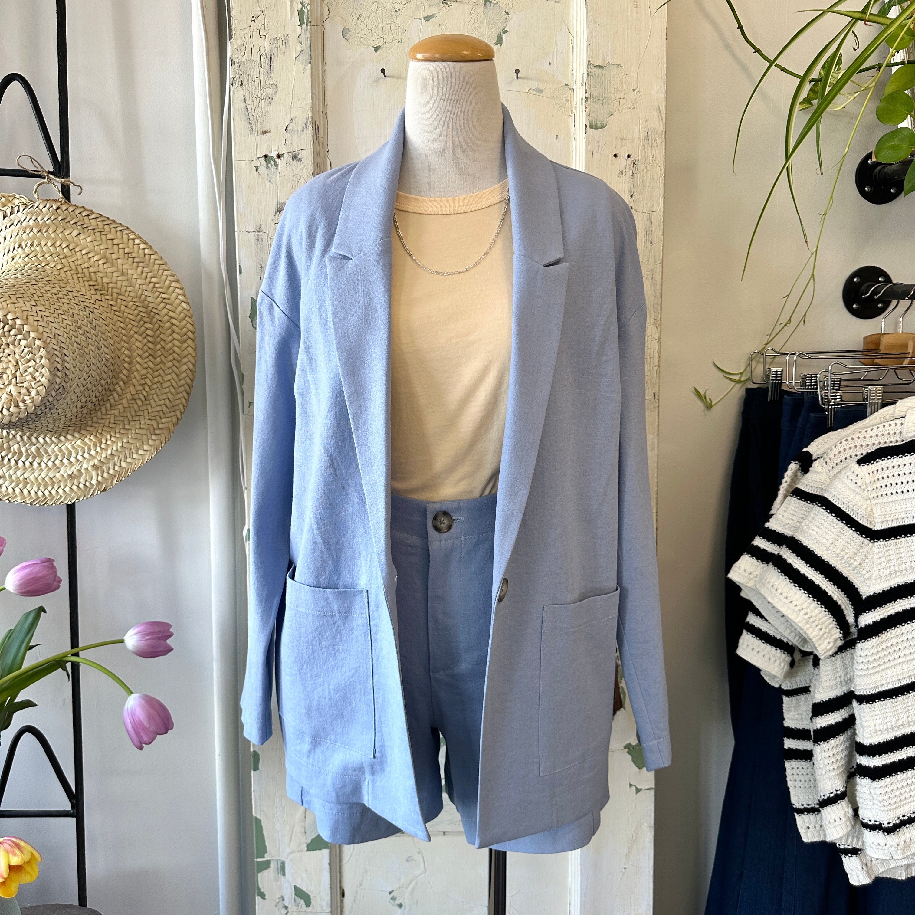 Dagg & Stacey // Hollis Blazer Ice Blue